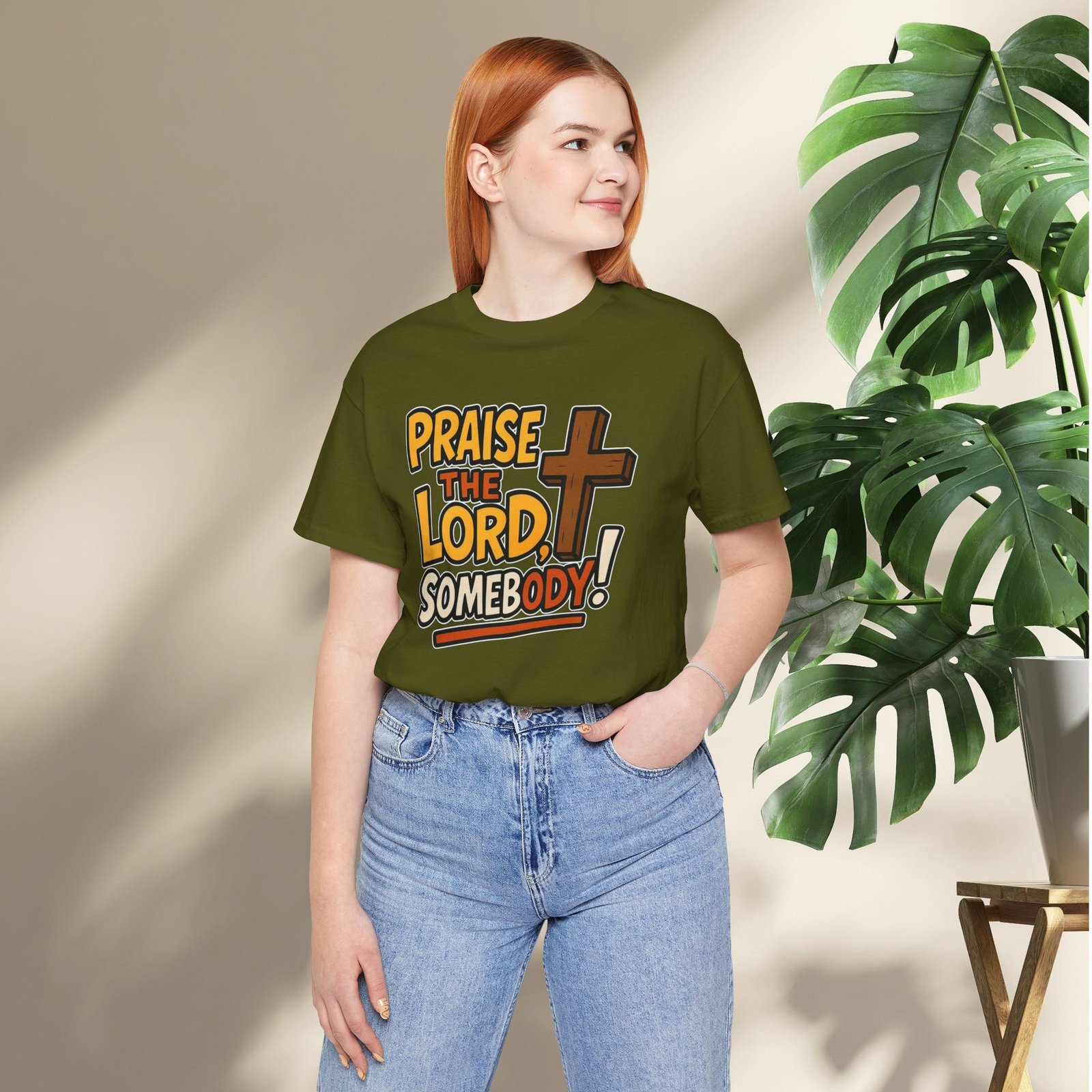 Praise the Lord Somebody! - Cross Unisex T-Shirt - Image 42