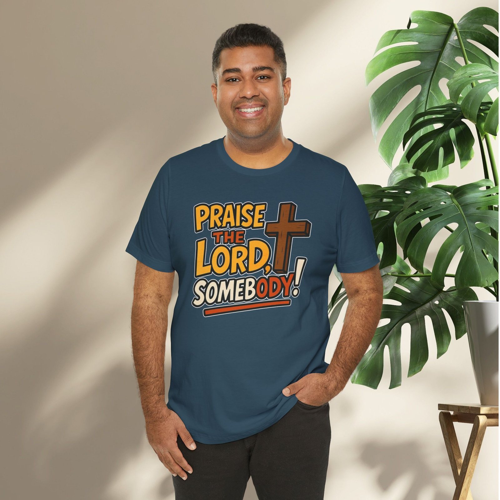 Praise the Lord Somebody! - Cross Unisex T-Shirt - Image 45