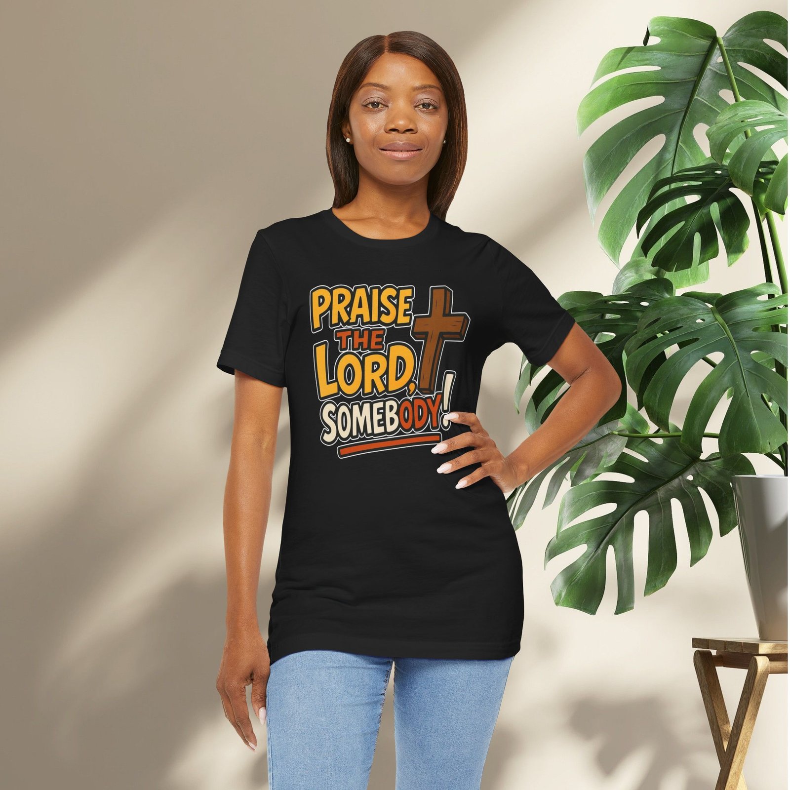 Praise the Lord Somebody! - Cross Unisex T-Shirt - Image 22
