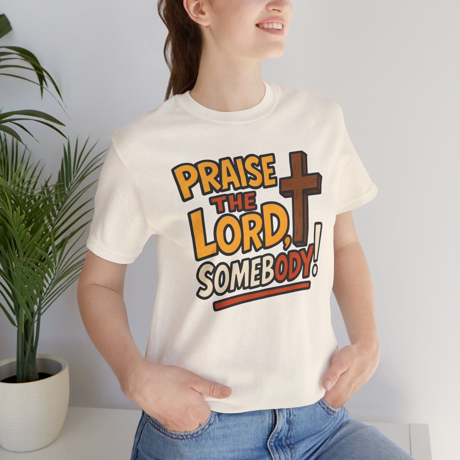 Praise the Lord Somebody! - Cross Unisex T-Shirt - Image 29