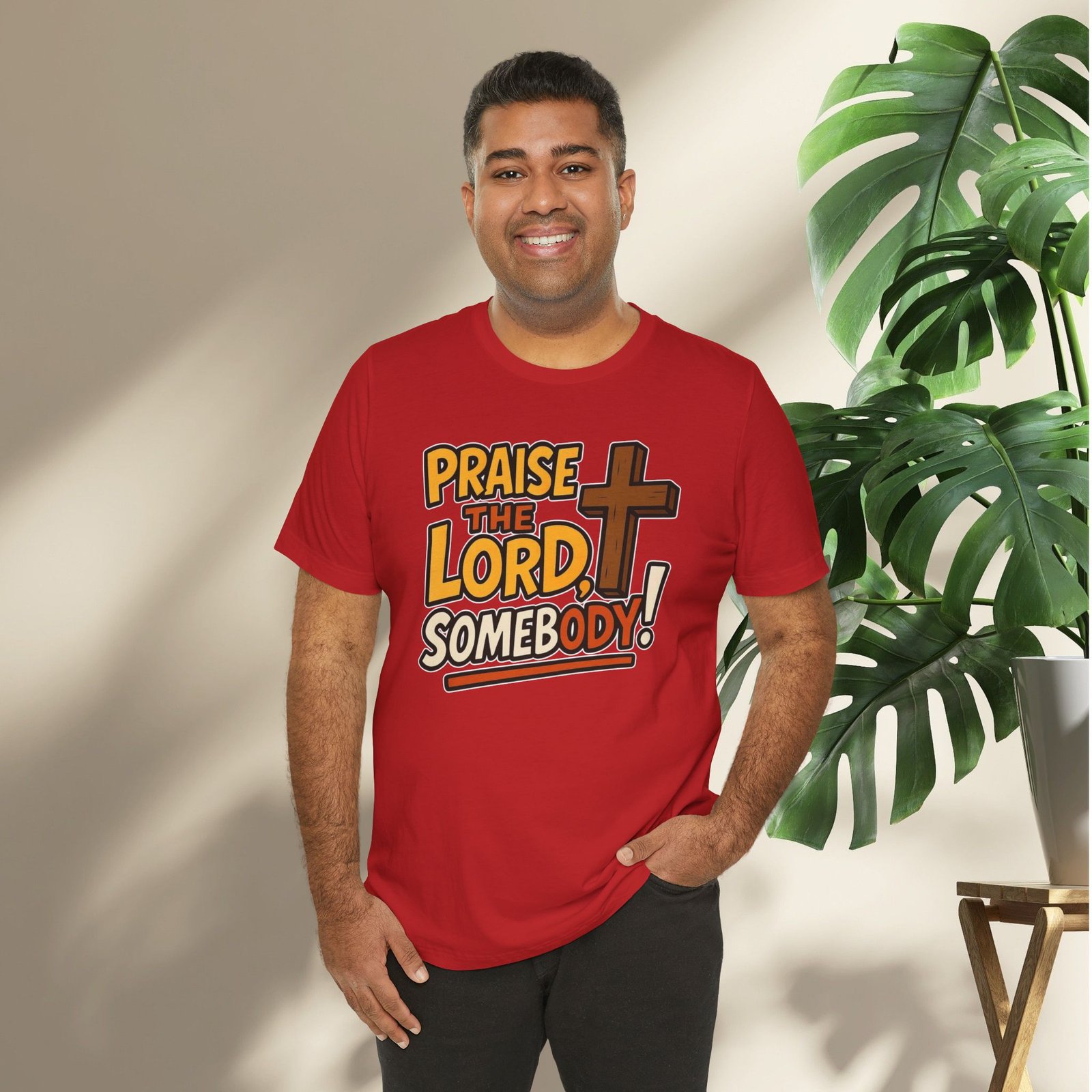 Praise the Lord Somebody! - Cross Unisex T-Shirt - Image 63