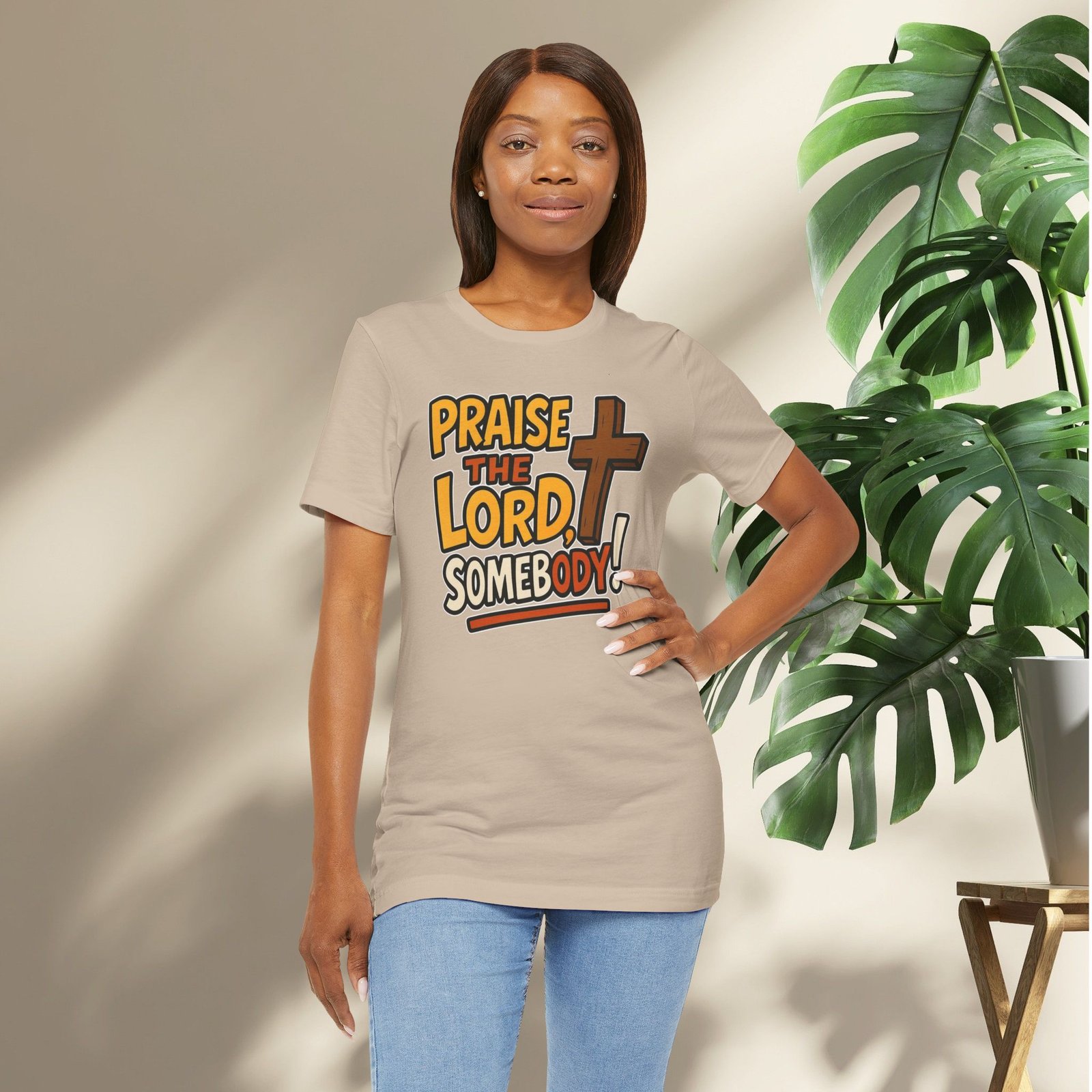 Praise the Lord Somebody! - Cross Unisex T-Shirt - Image 34