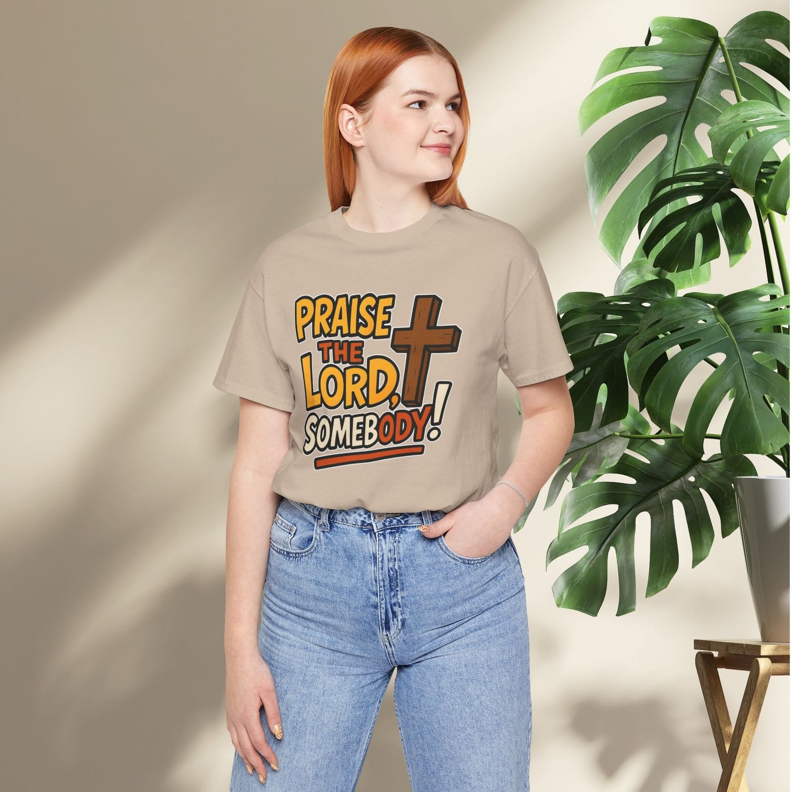 Praise the Lord Somebody! - Cross Unisex T-Shirt - Image 36