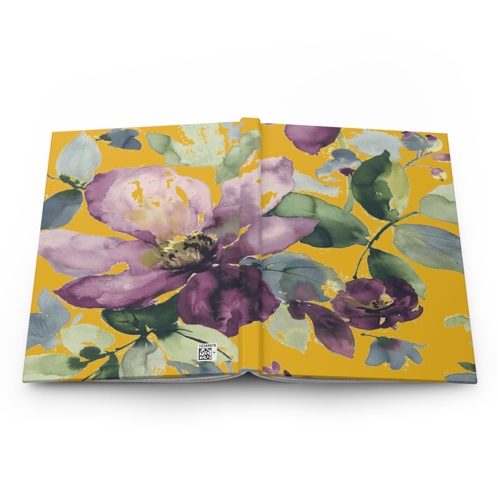 Water Color Purple Floral Hardcover Journal - Image 6