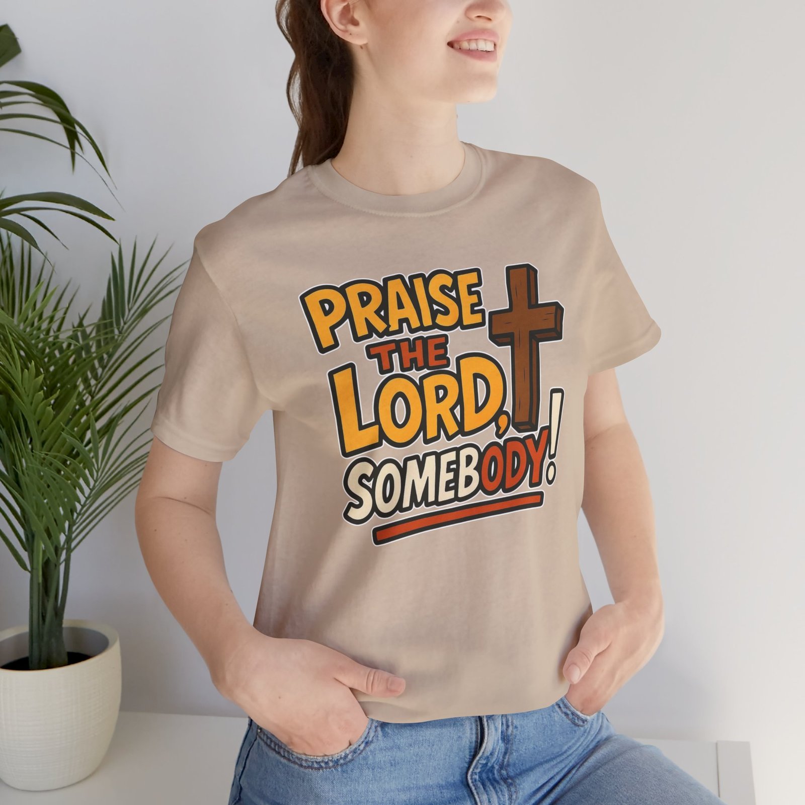 Praise the Lord Somebody! - Cross Unisex T-Shirt - Image 35