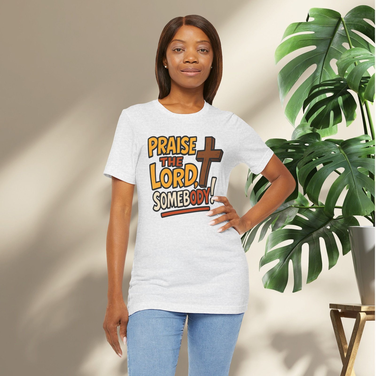 Praise the Lord Somebody! - Cross Unisex T-Shirt - Image 16