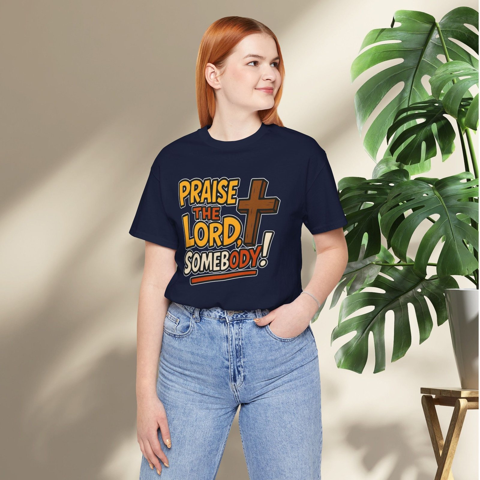 Praise the Lord Somebody! - Cross Unisex T-Shirt - Image 54