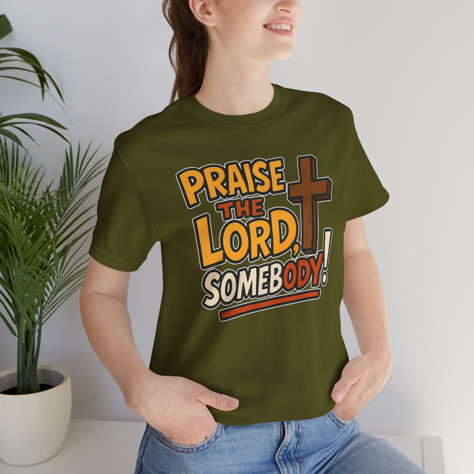 Praise the Lord Somebody! - Cross Unisex T-Shirt - Image 41