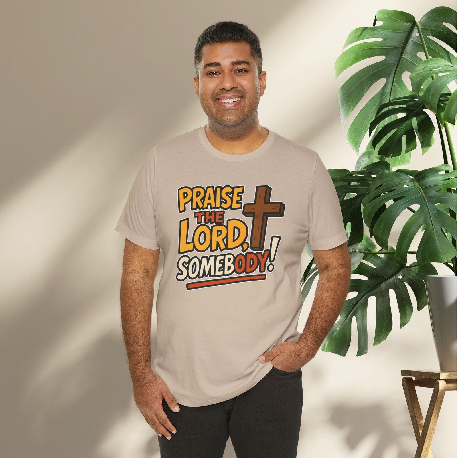 Praise the Lord Somebody! - Cross Unisex T-Shirt - Image 33