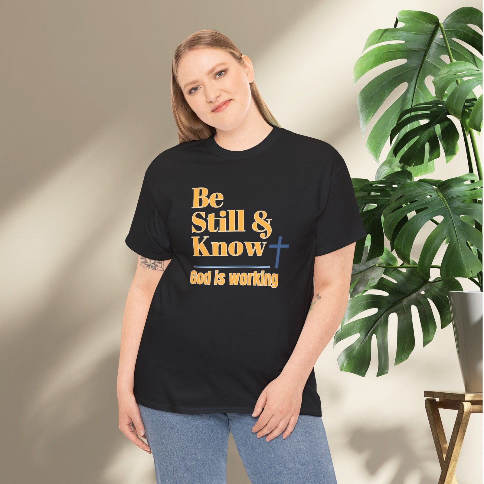 Be Still & Know God is Working Christian T-Shirt - Image 3