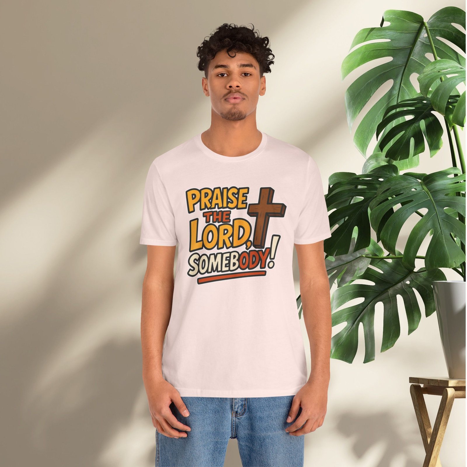 Praise the Lord Somebody! - Cross Unisex T-Shirt - Image 8