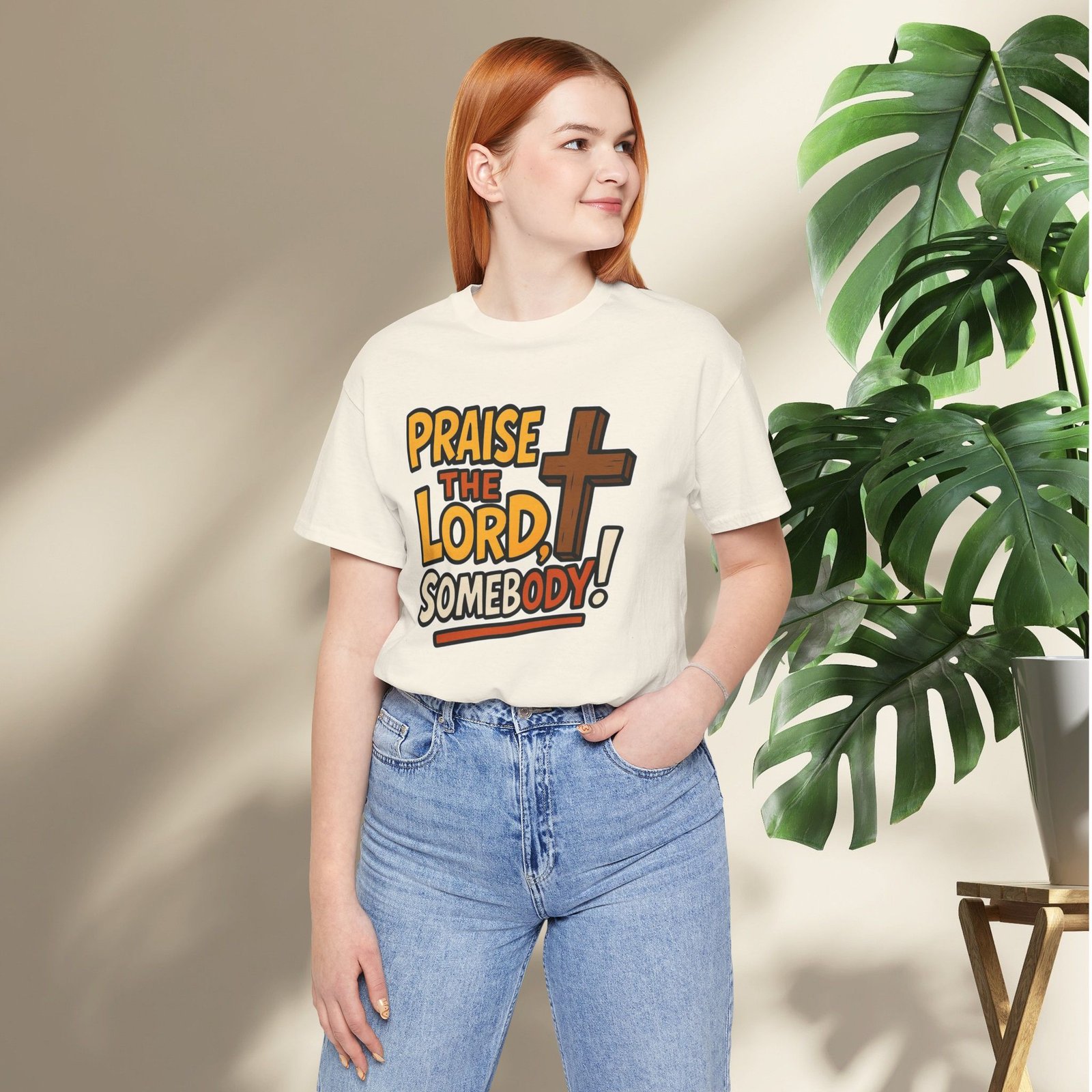 Praise the Lord Somebody! - Cross Unisex T-Shirt - Image 30