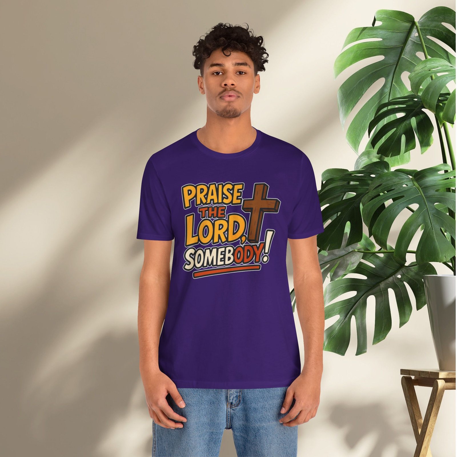 Praise the Lord Somebody! - Cross Unisex T-Shirt - Image 56