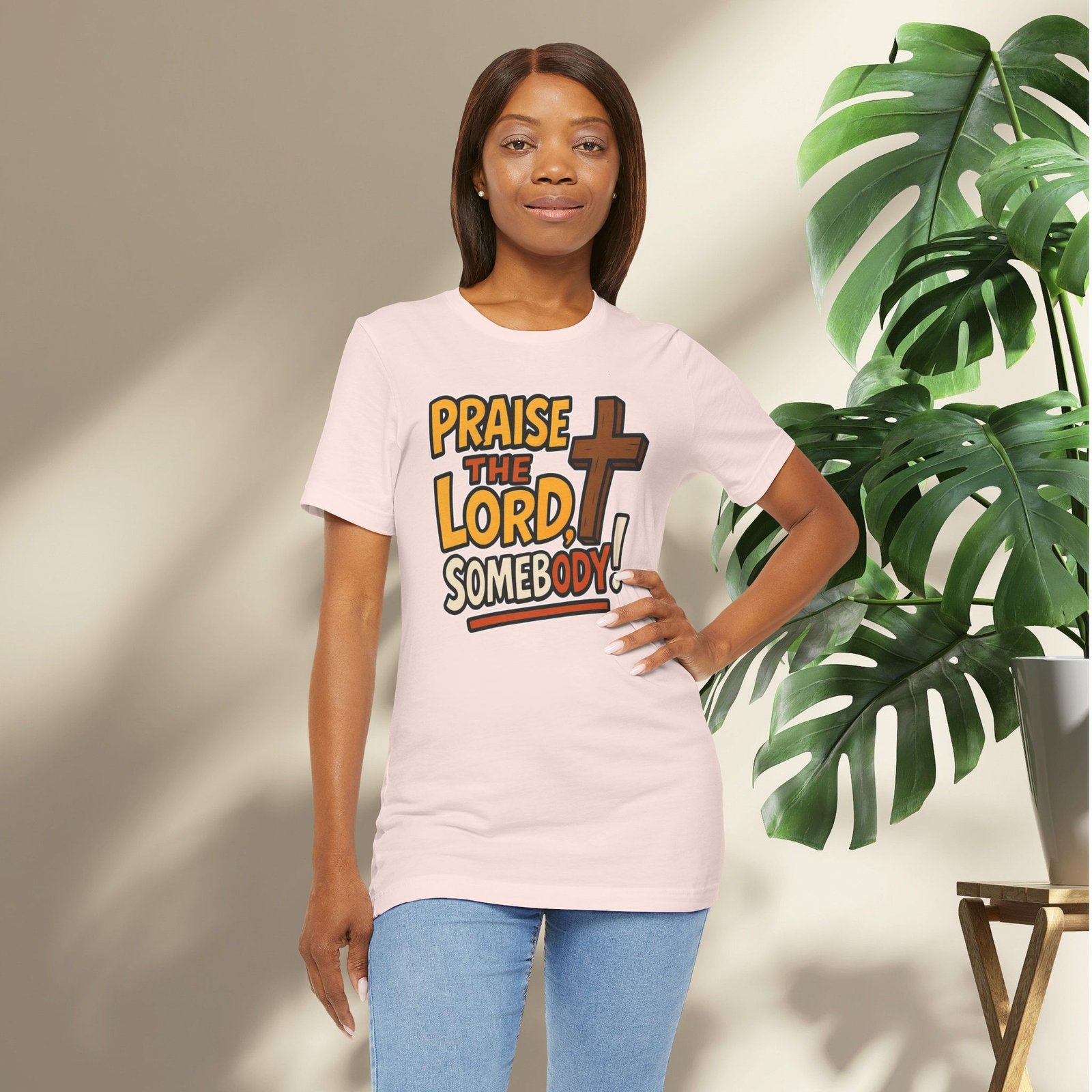 Praise the Lord Somebody! - Cross Unisex T-Shirt - Image 10