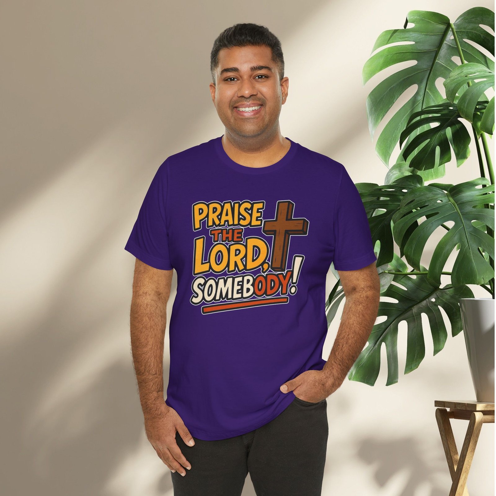 Praise the Lord Somebody! - Cross Unisex T-Shirt - Image 57