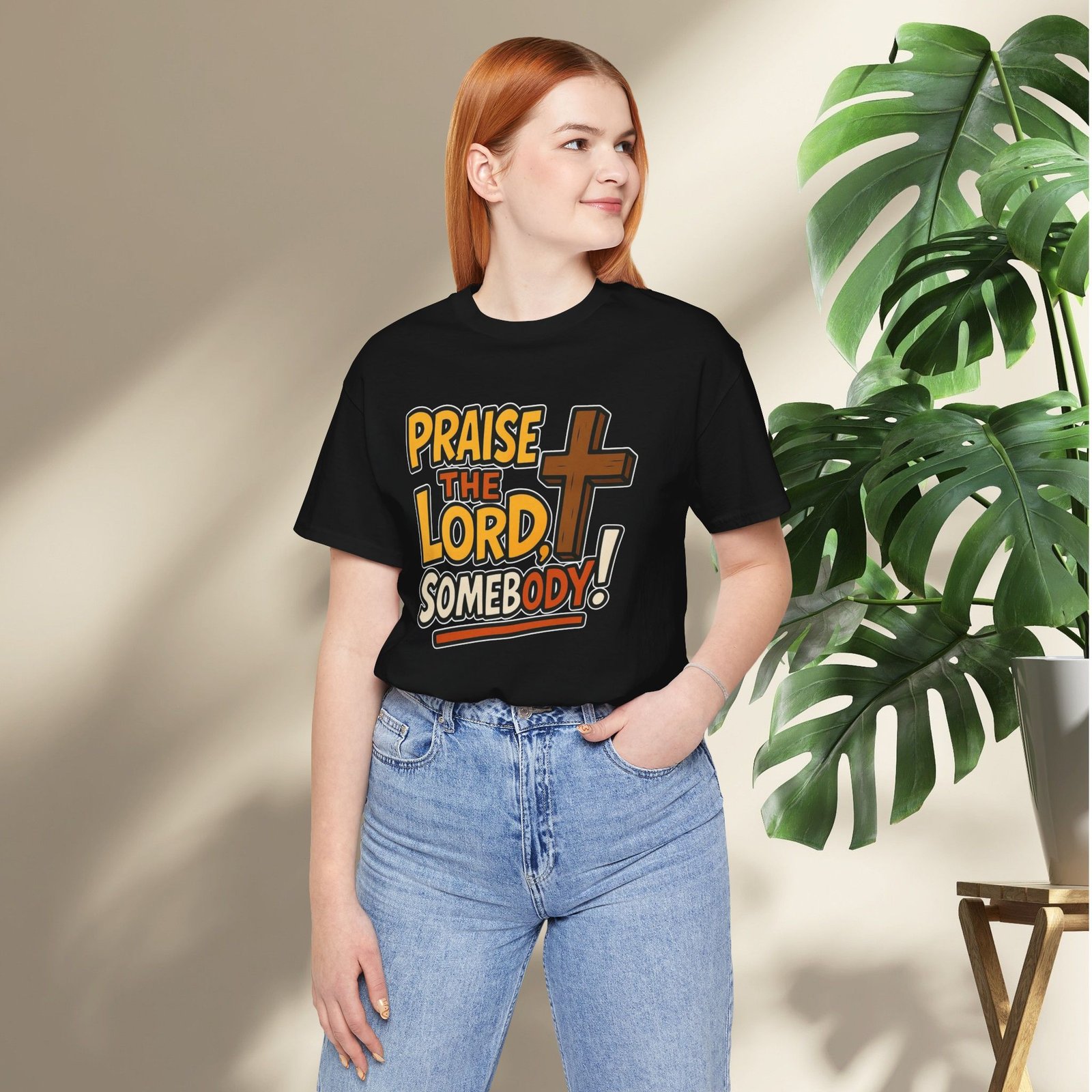 Praise the Lord Somebody! - Cross Unisex T-Shirt - Image 24