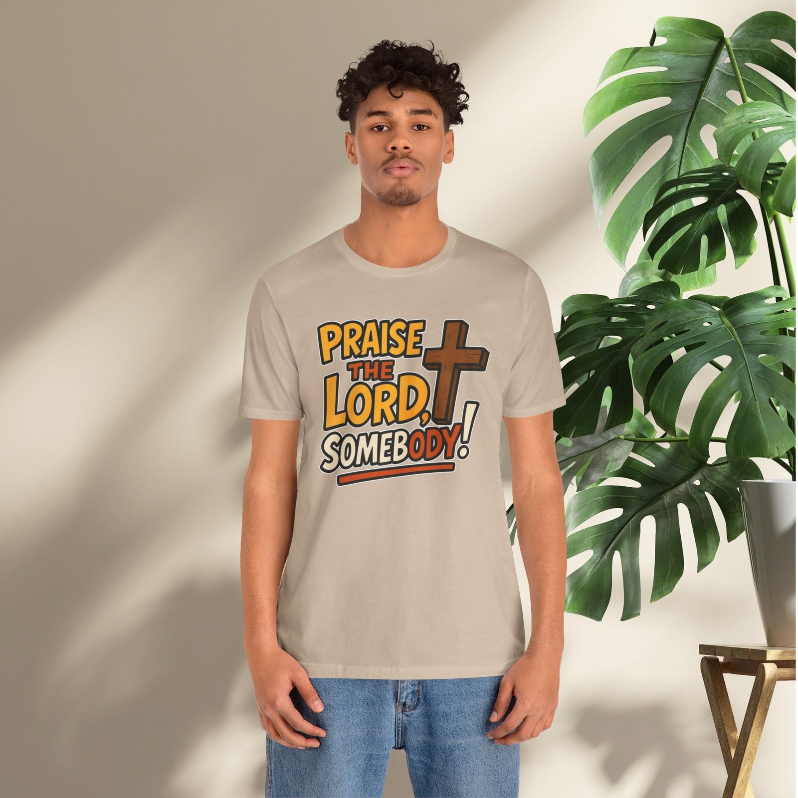Praise the Lord Somebody! - Cross Unisex T-Shirt - Image 32