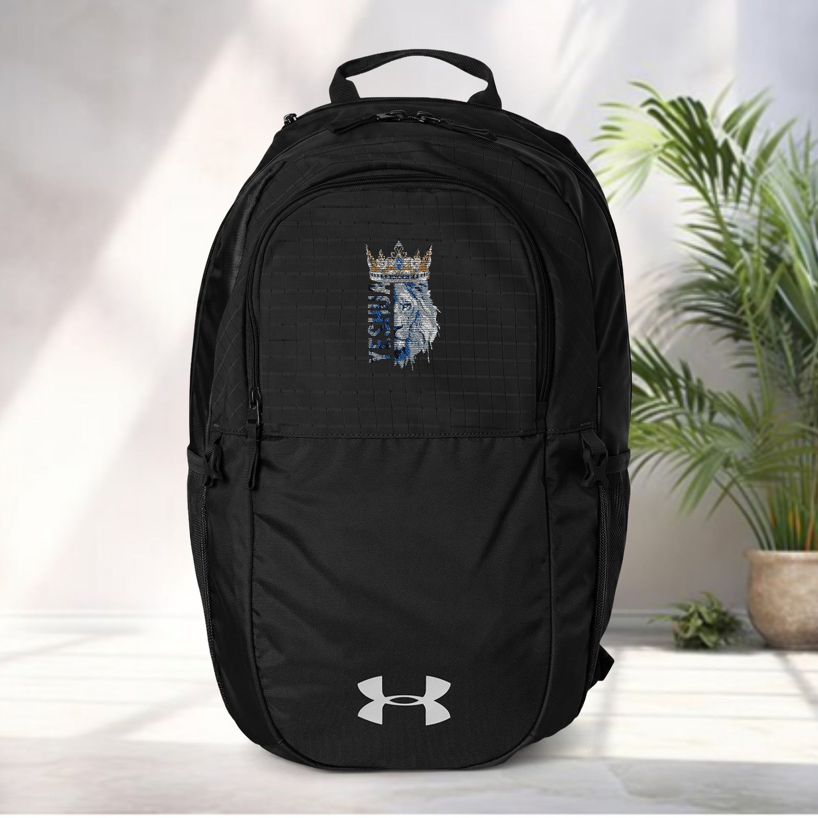 Under Armour Backpack with Embroidered 'Yeshua" Lion – King of Kings