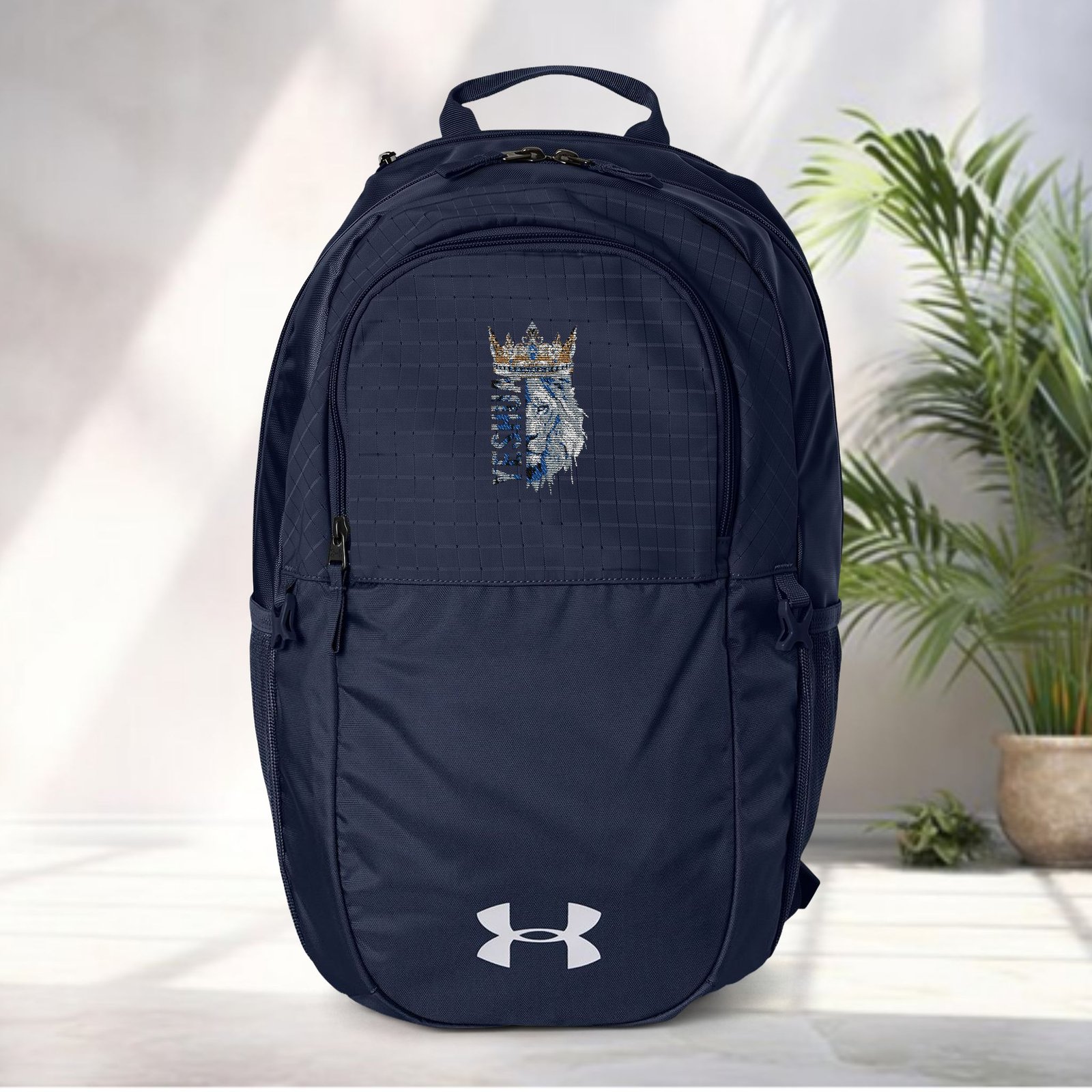Under Armour Backpack with Embroidered 'Yeshua" Lion – King of Kings - Image 2