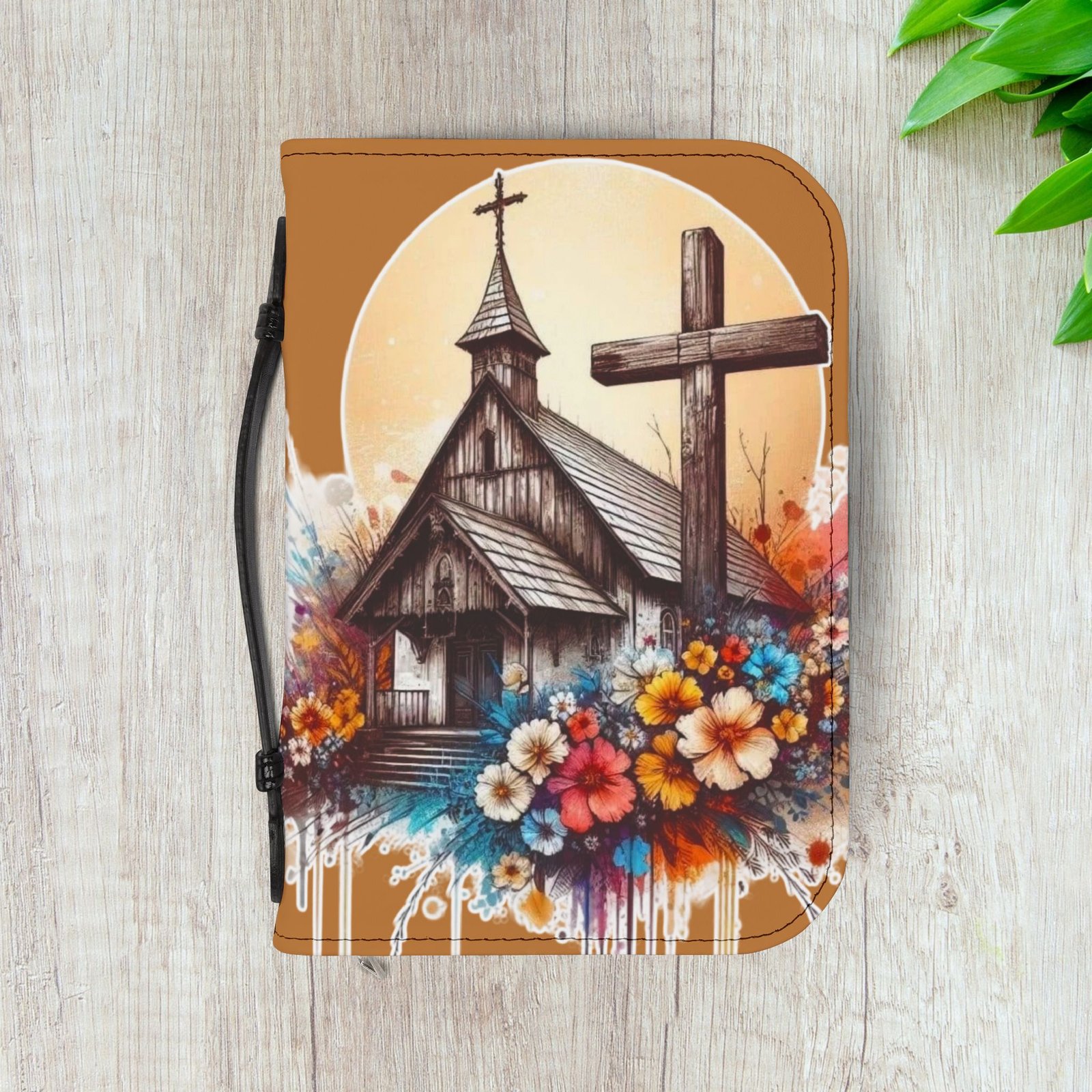 Country Church Floral Bible Cover