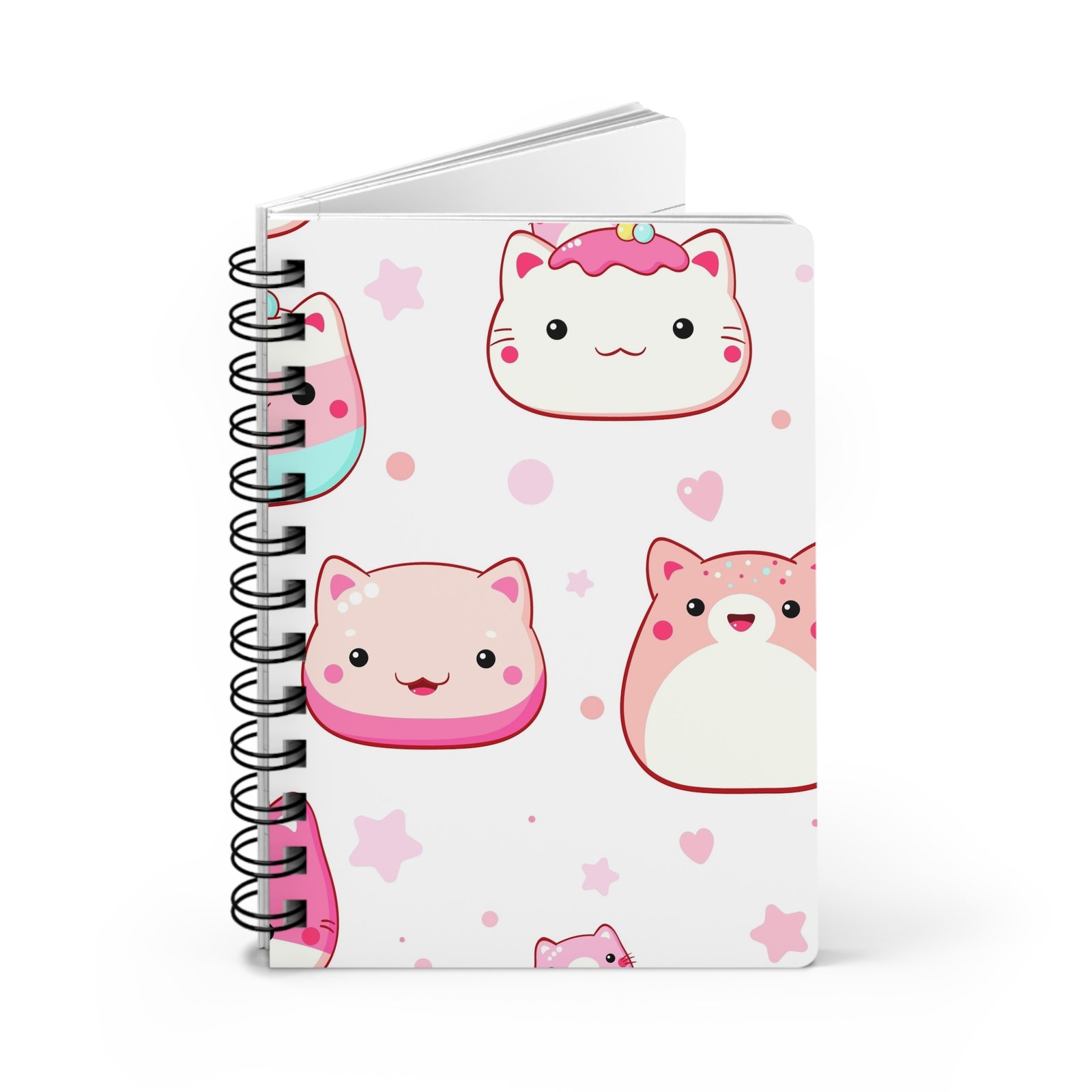 Kawaii Pretty Pink Kitty Spiral Notebook - Image 6