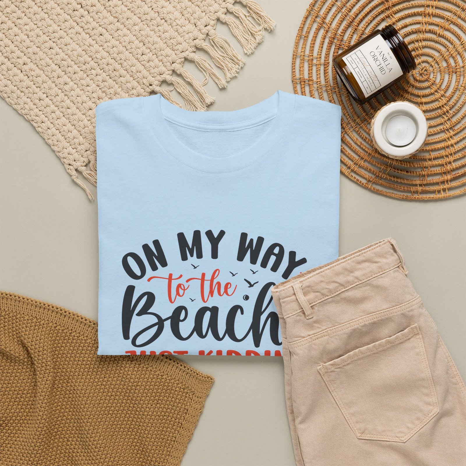 "On My Way to the Beach, Just Kidding I'm at Work" Unisex T-Shirt - Image 14