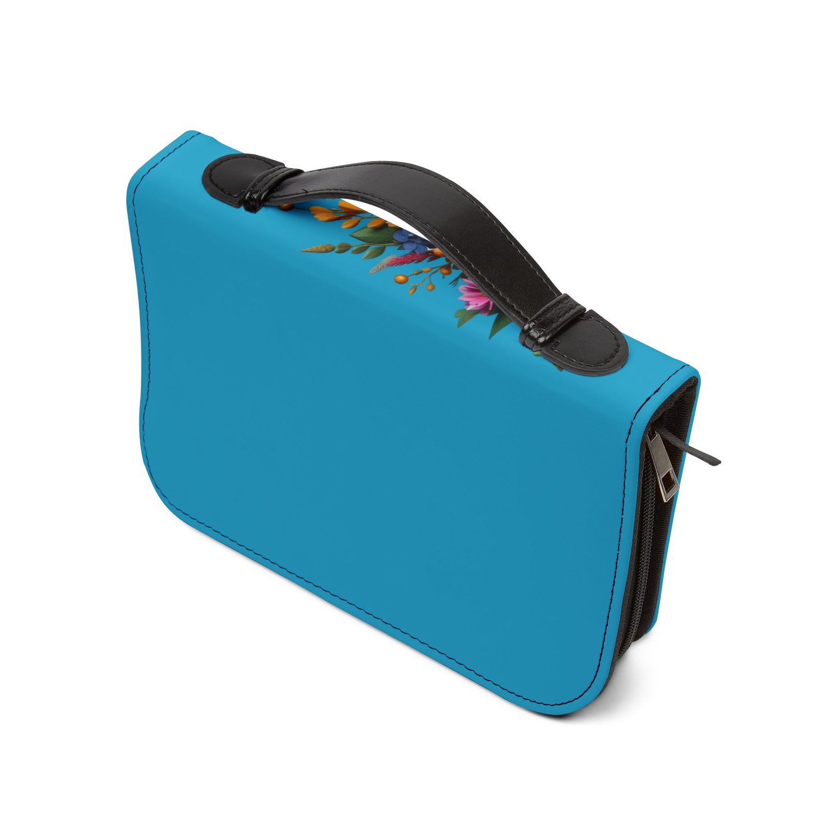 Time with the Father - Floral Prayer Bible Cover - Turquoise - Image 3