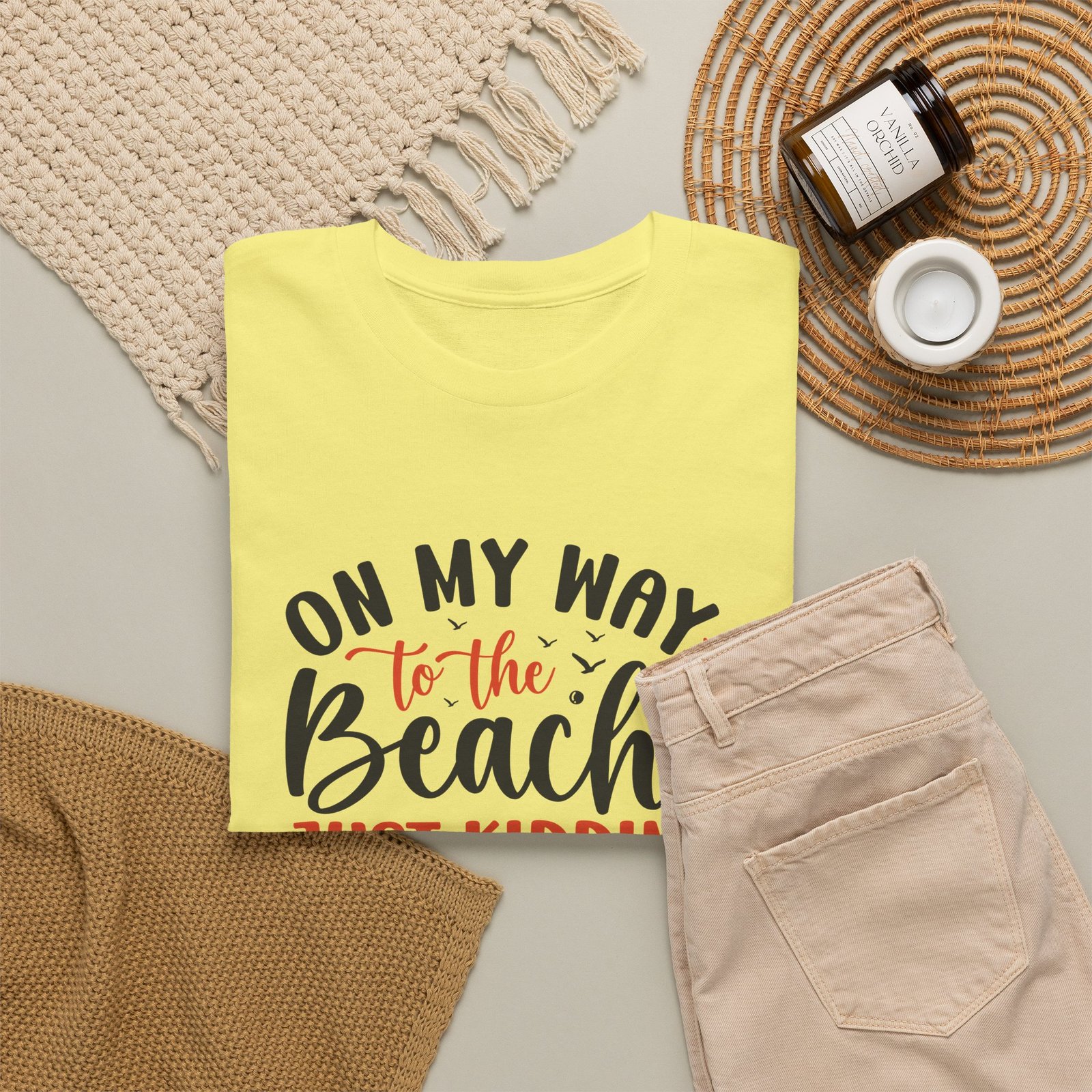 "On My Way to the Beach, Just Kidding I'm at Work" Unisex T-Shirt - Image 10