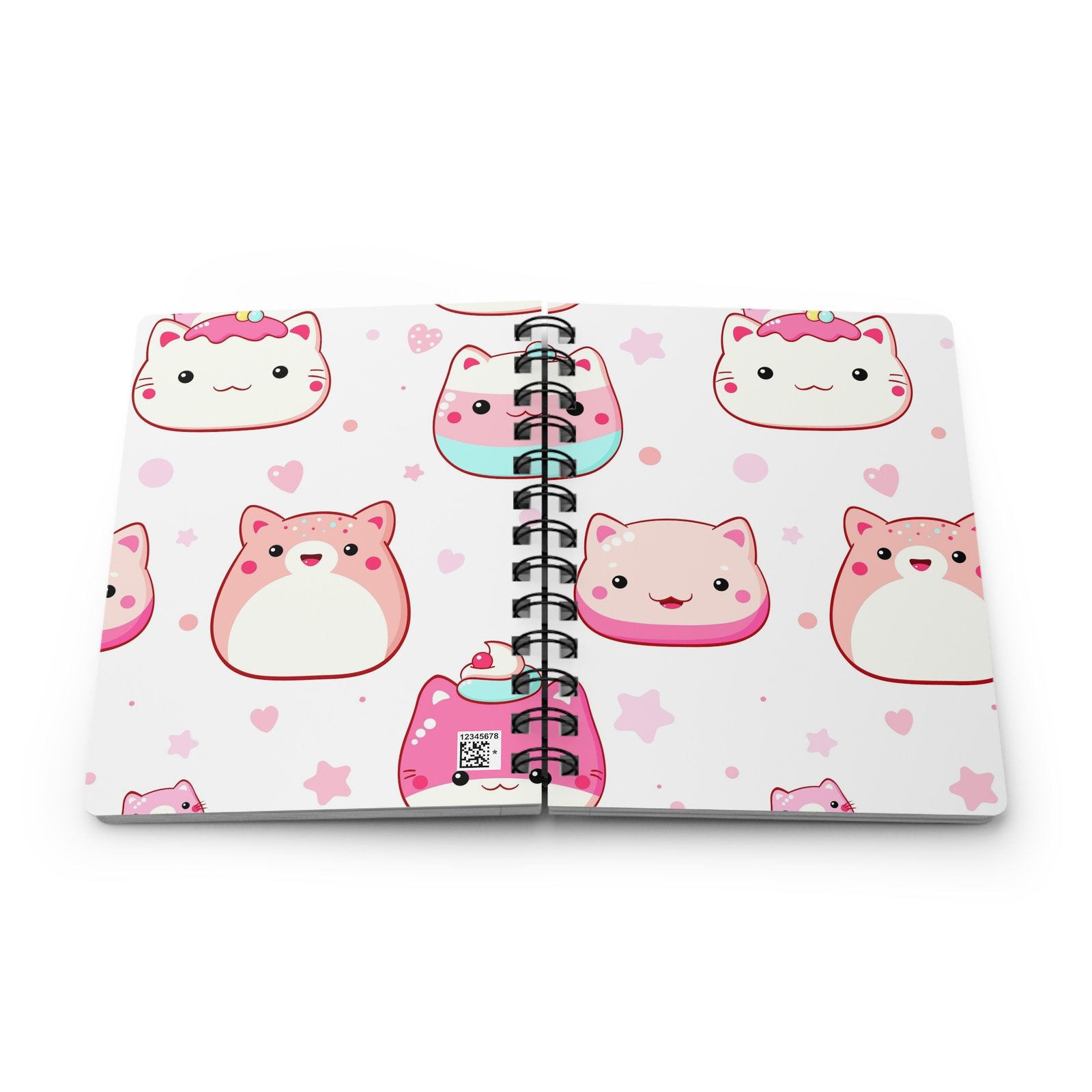 Kawaii Pretty Pink Kitty Spiral Notebook - Image 8