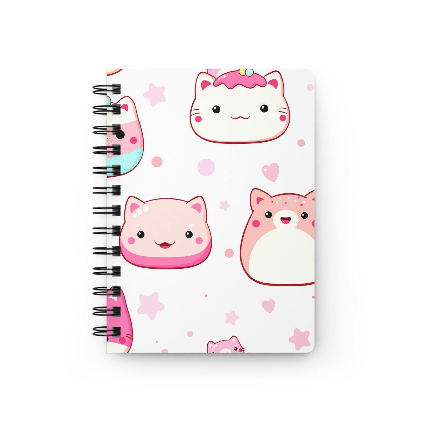 Kawaii Pretty Pink Kitty Spiral Notebook - Image 2