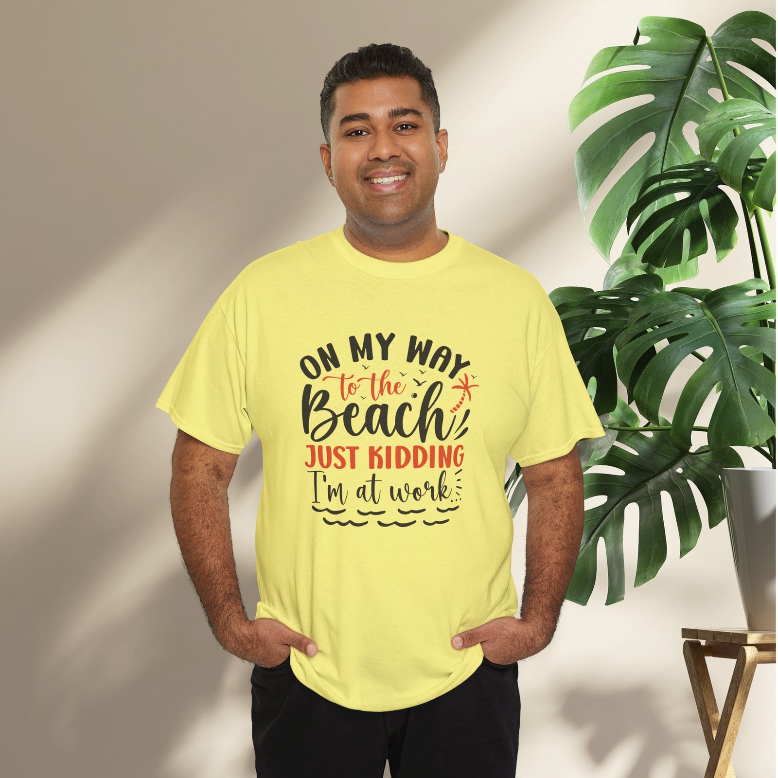 "On My Way to the Beach, Just Kidding I'm at Work" Unisex T-Shirt - Image 12