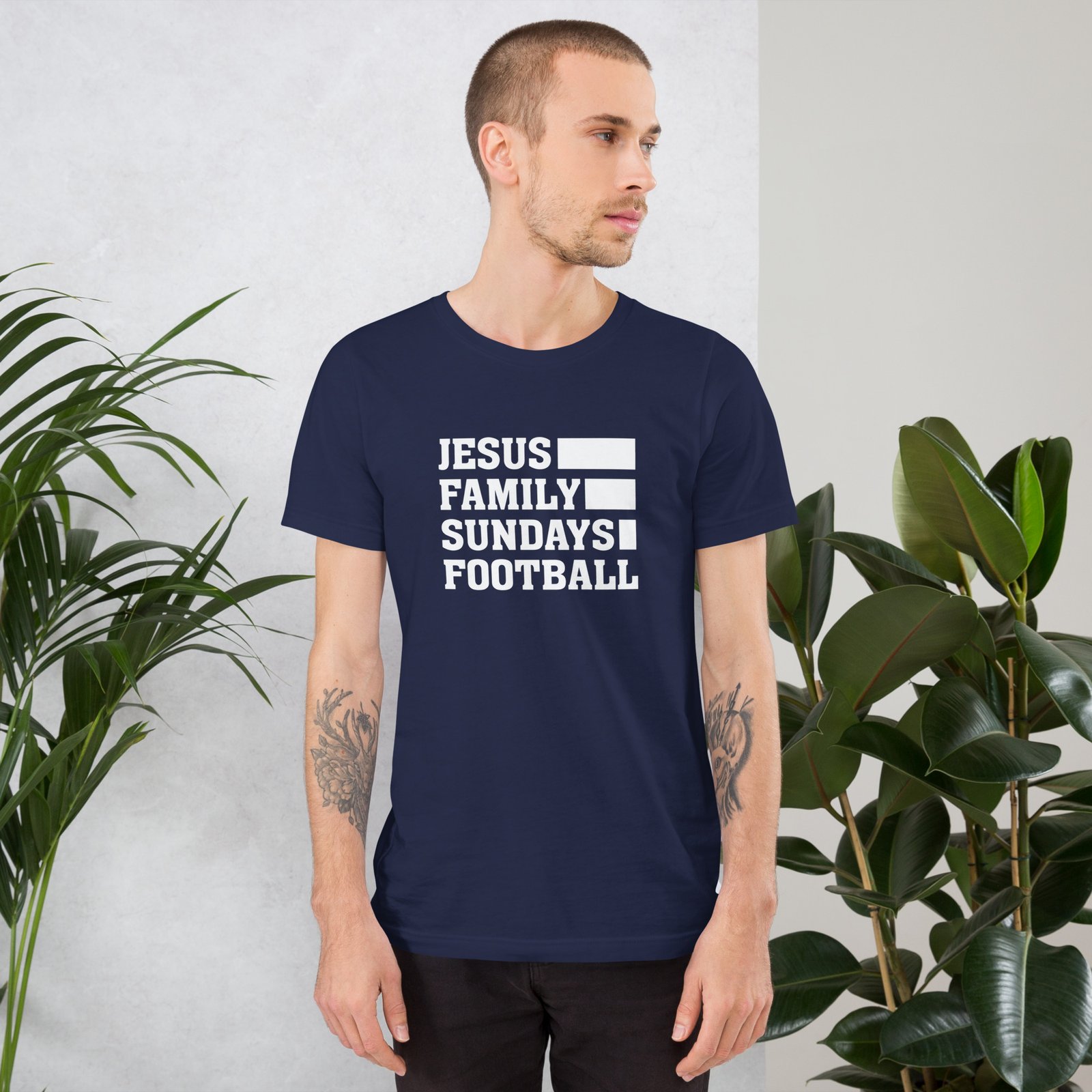 Jesus, Family, Sundays, Football Unisex T-shirt - Image 9
