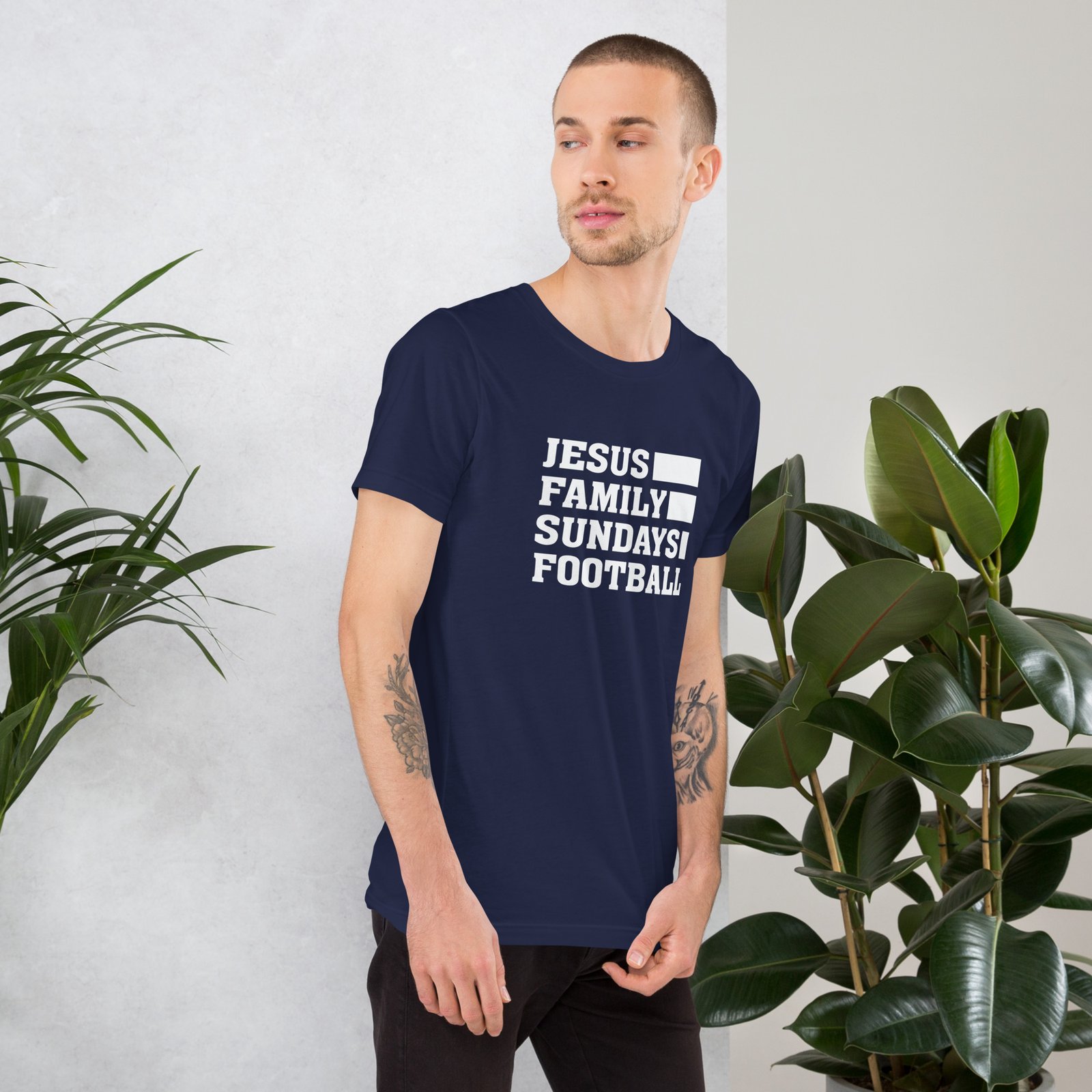 Jesus, Family, Sundays, Football Unisex T-shirt - Image 10