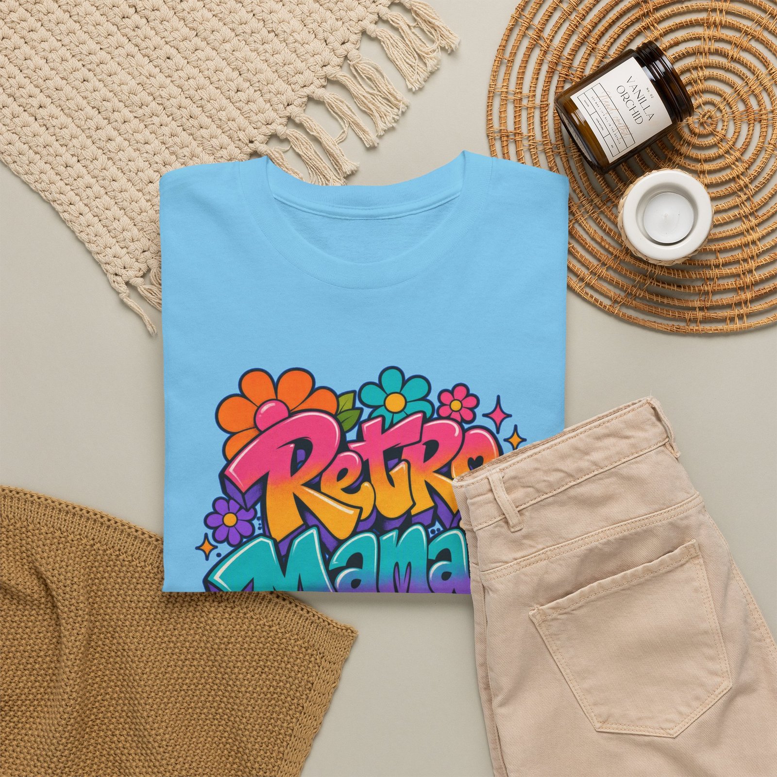 Retro Mama T‑Shirt — 70s Flower Power - Image 45