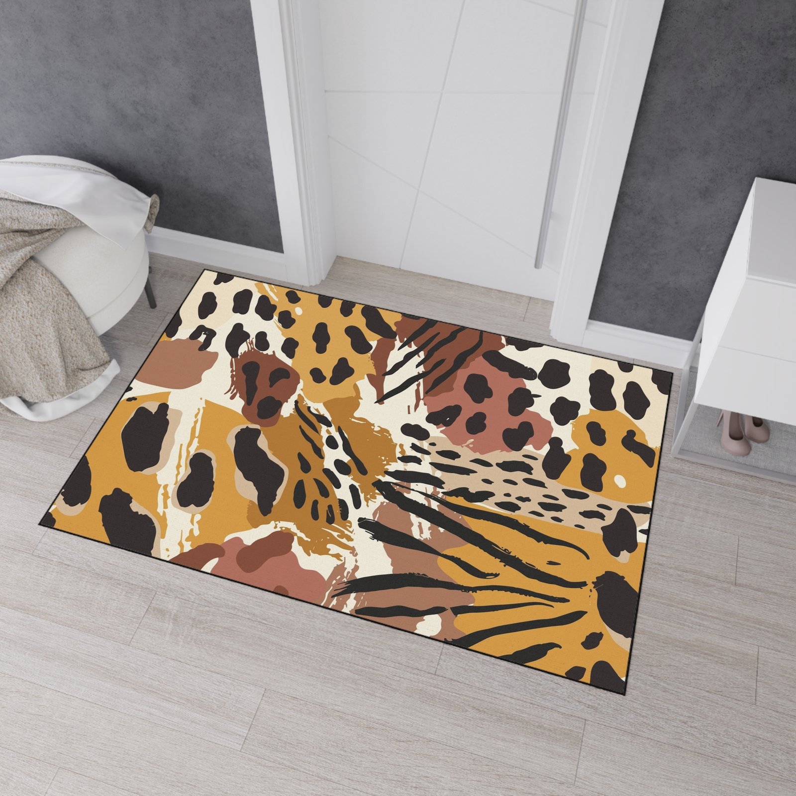 Animal Print Heavy-Duty Floor Mat — Slip-Resistant Entrance Rug - Image 1
