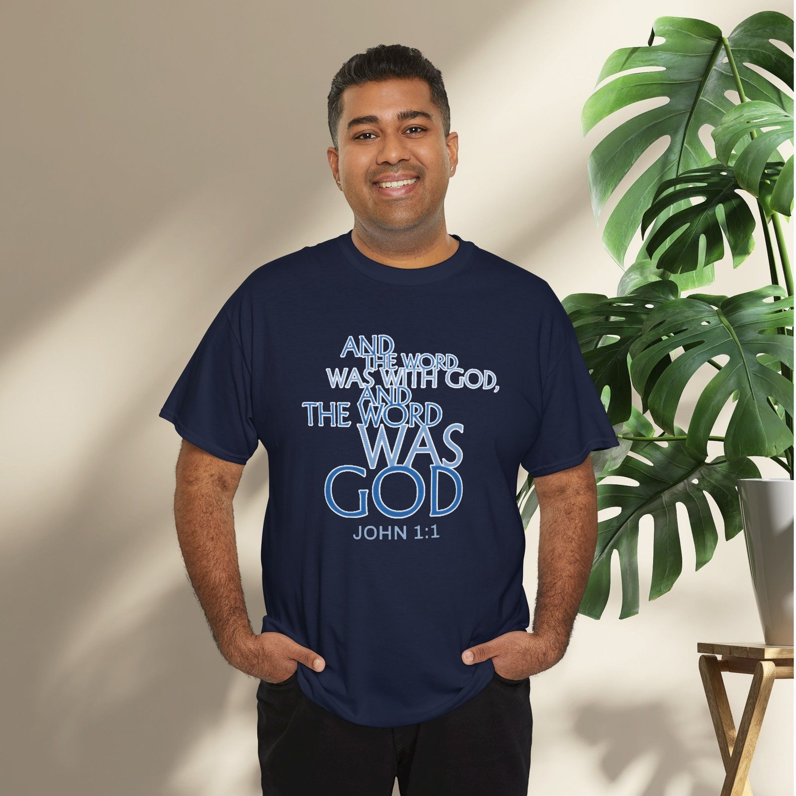 "The Word Was God" John 1:1 Unisex Scripture T-Shirt - Image 30