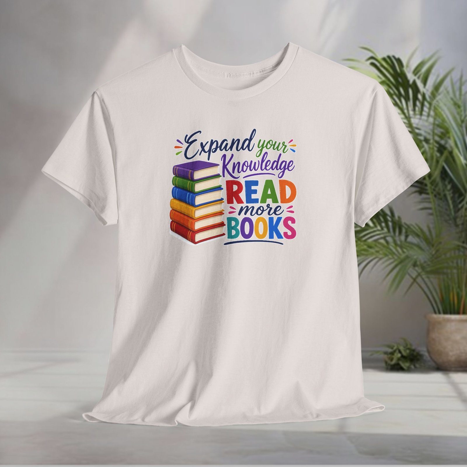 "Expand Your Knowledge" Read More Books T-Shirt - Image 9