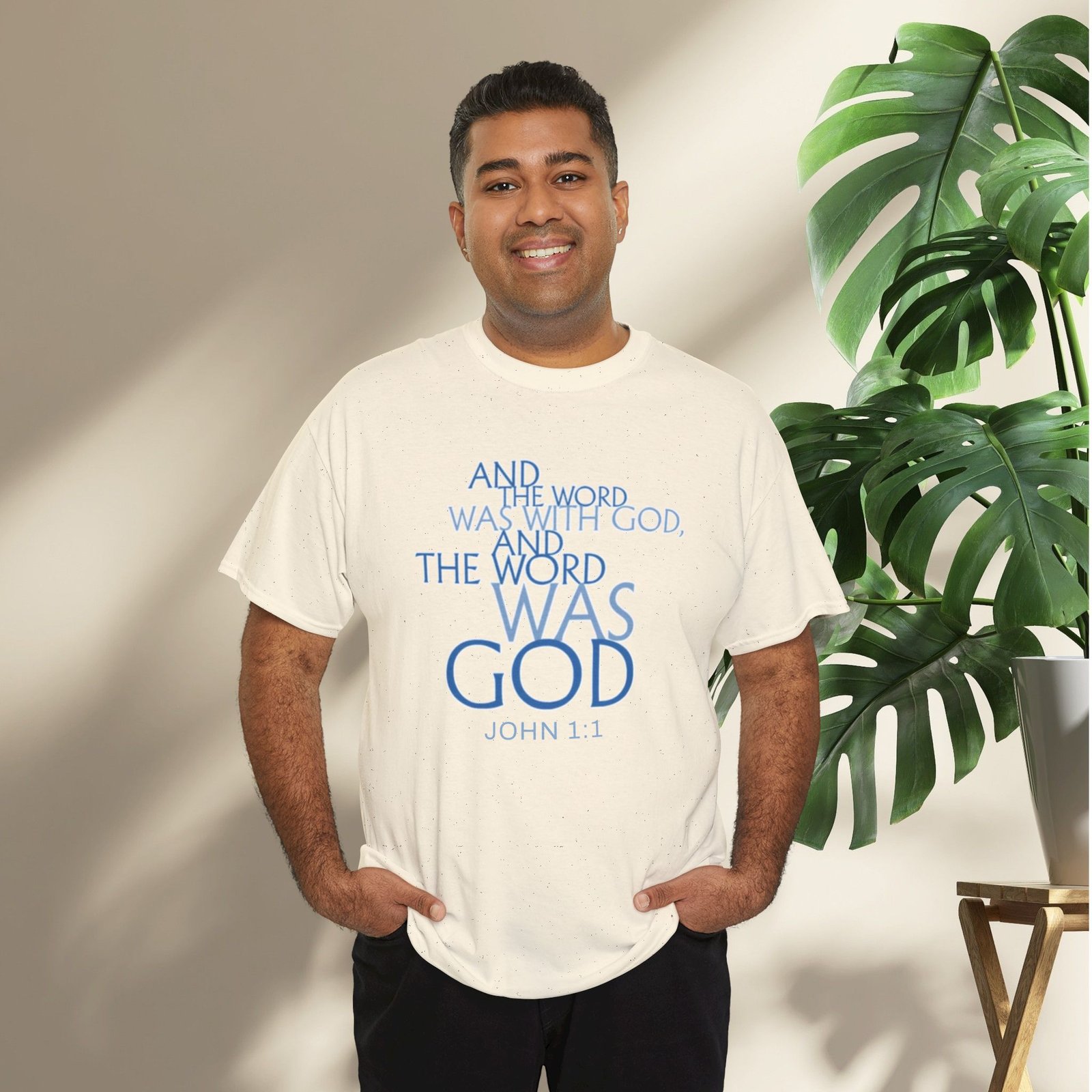 "The Word Was God" John 1:1 Unisex Scripture T-Shirt - Image 6