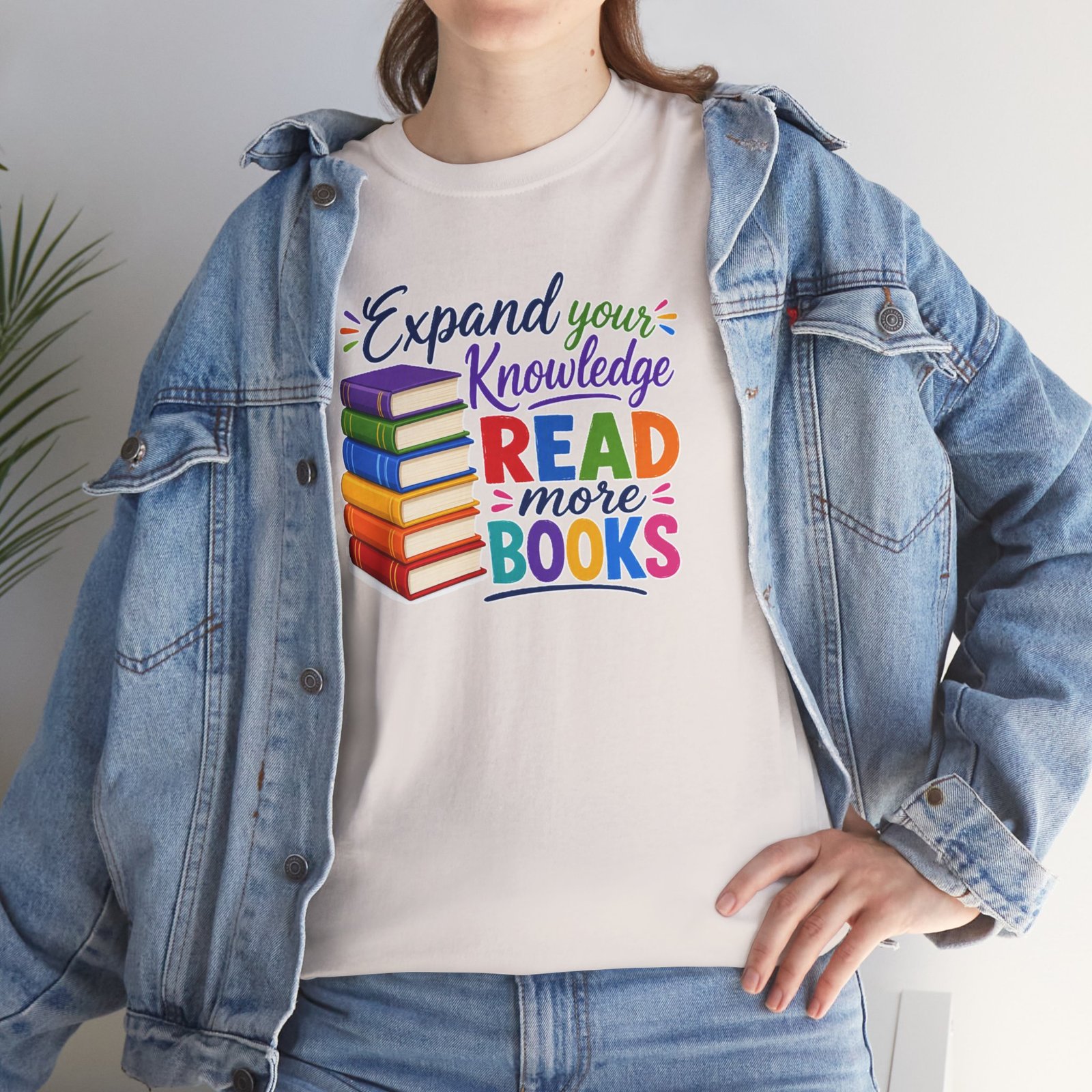 "Expand Your Knowledge" Read More Books T-Shirt - Image 12