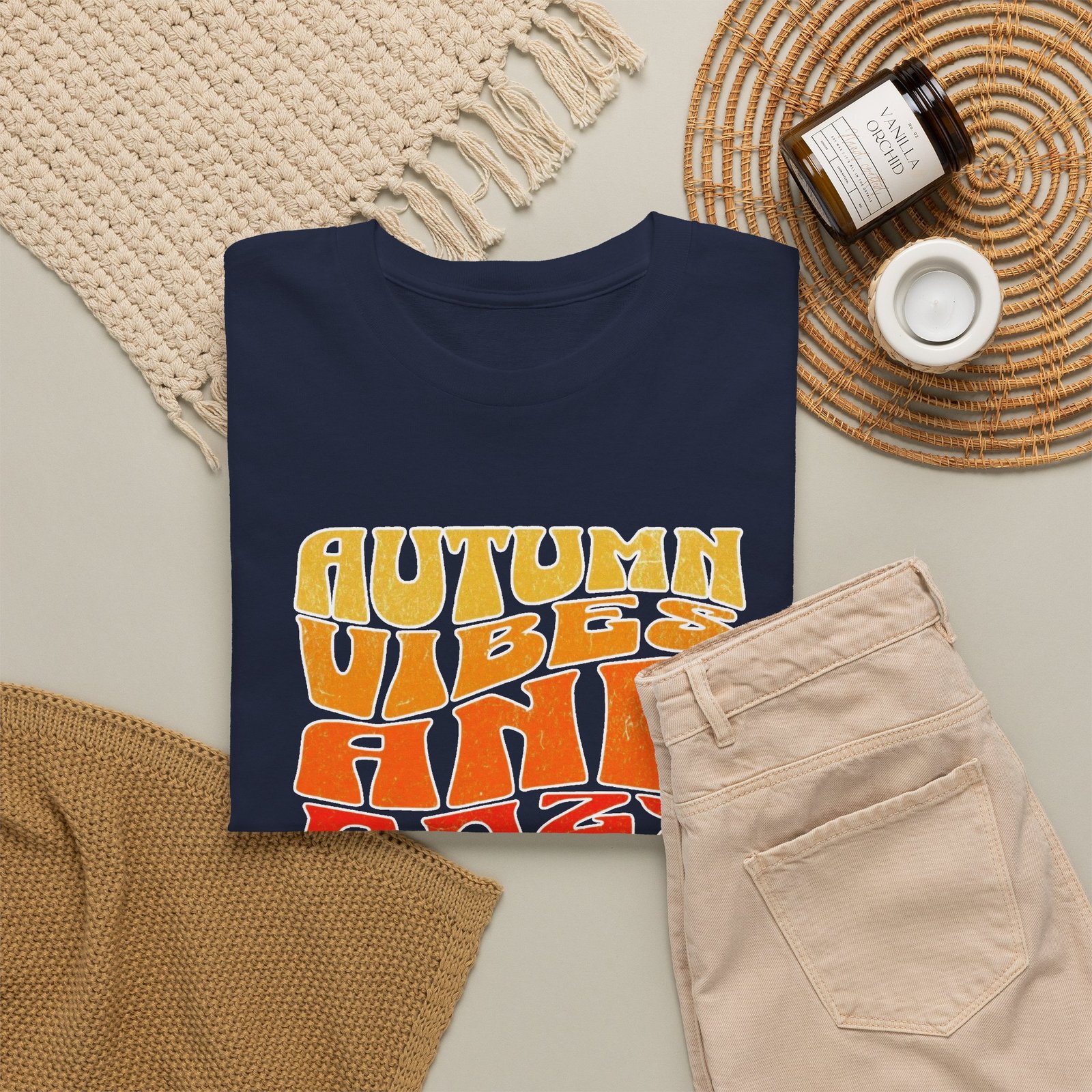 Autumn Vibes Cozy Nights Unisex T-Shirt - Image 43