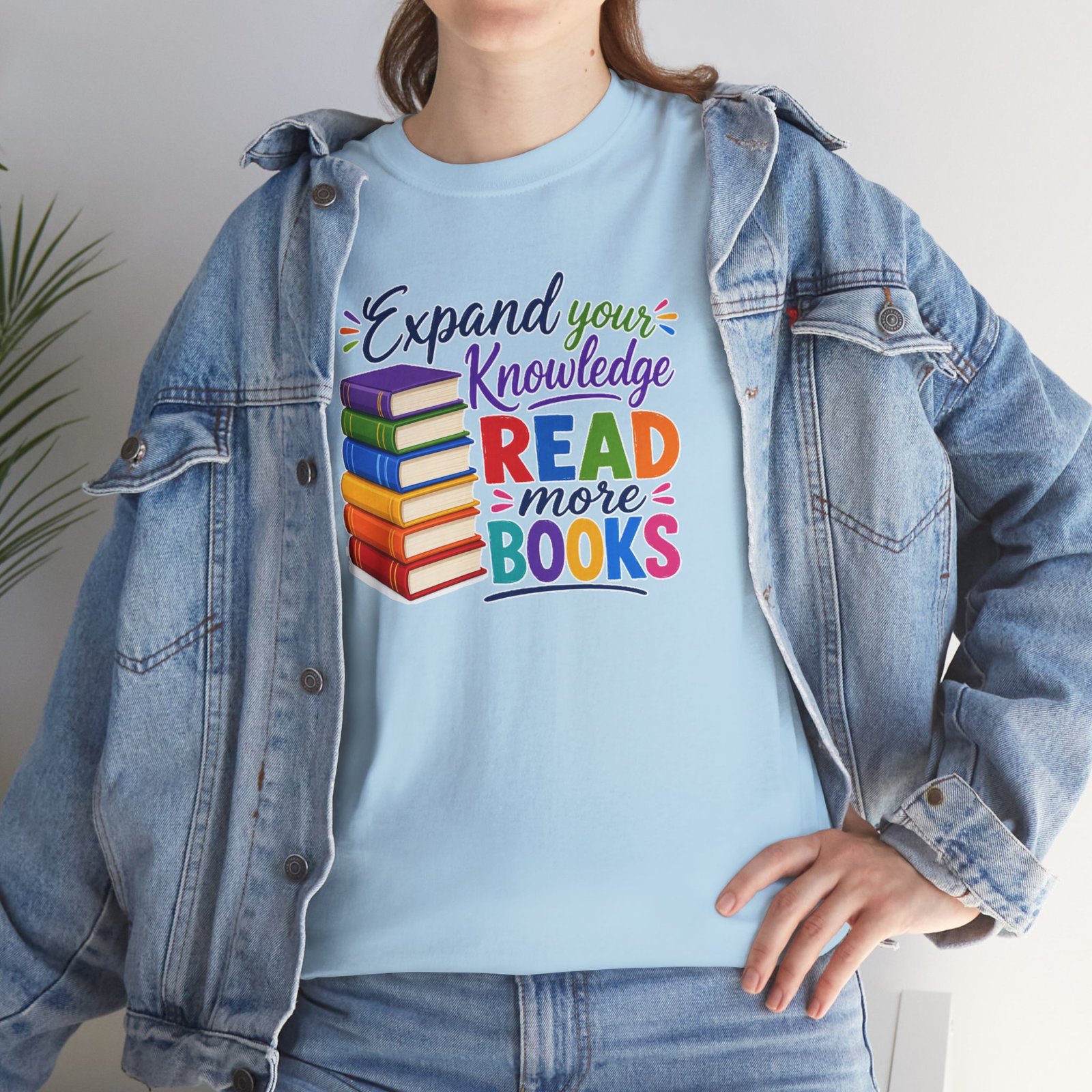 "Expand Your Knowledge" Read More Books T-Shirt - Image 33