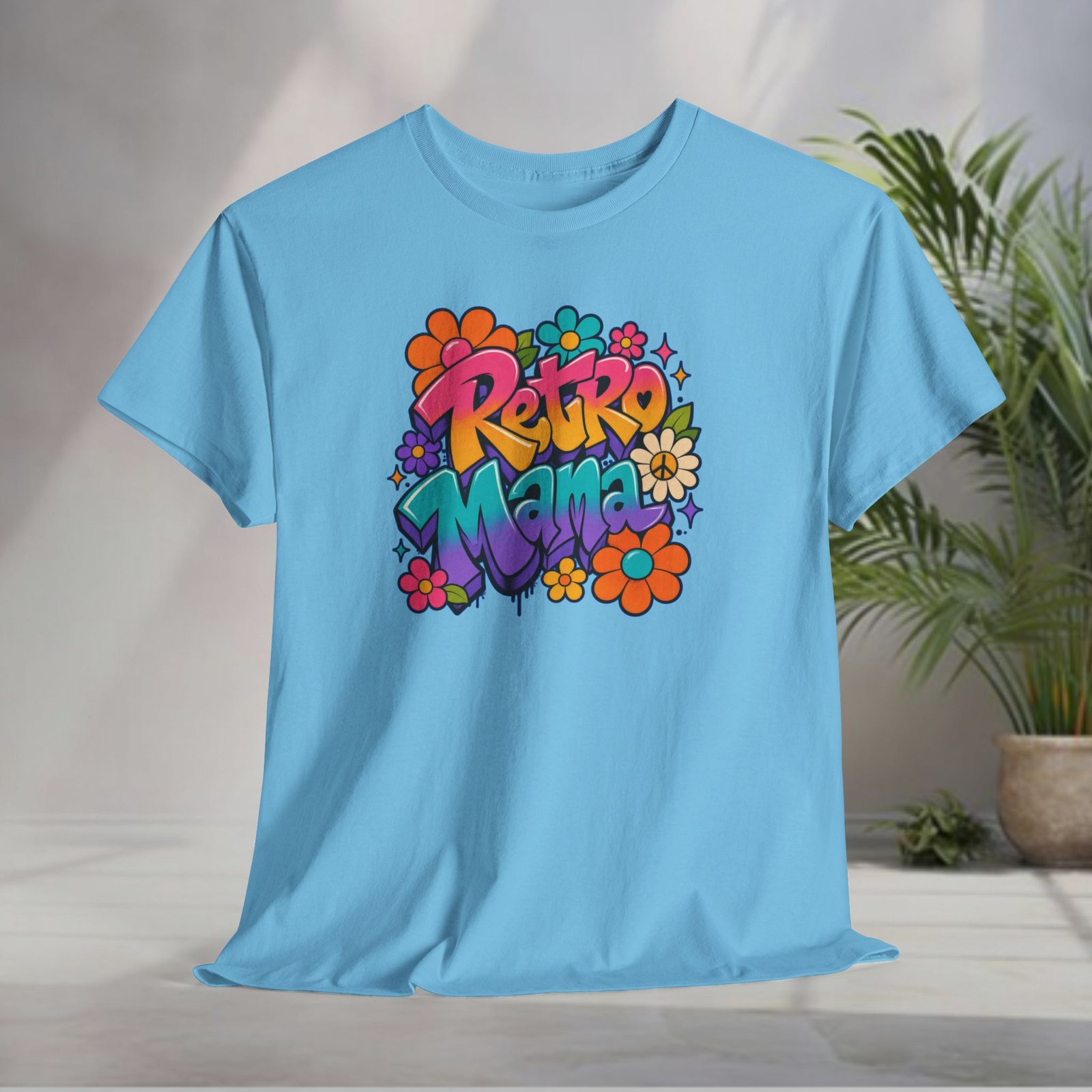 Retro Mama T‑Shirt — 70s Flower Power - Image 46