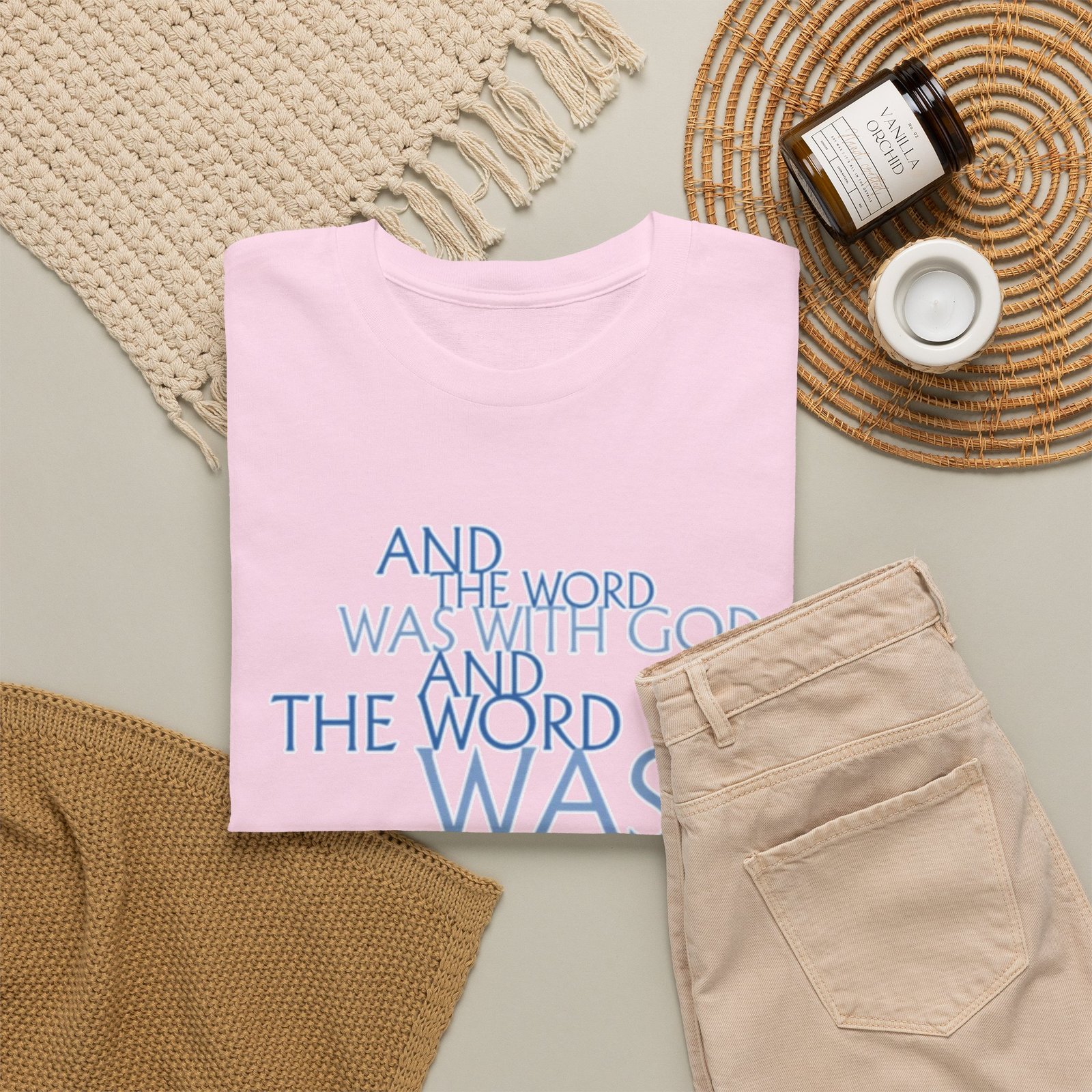 "The Word Was God" John 1:1 Unisex Scripture T-Shirt - Image 34