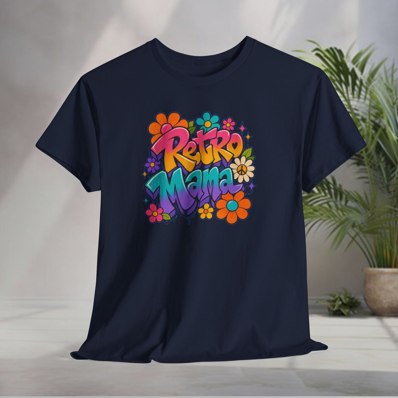 Retro Mama T‑Shirt — 70s Flower Power - Image 4