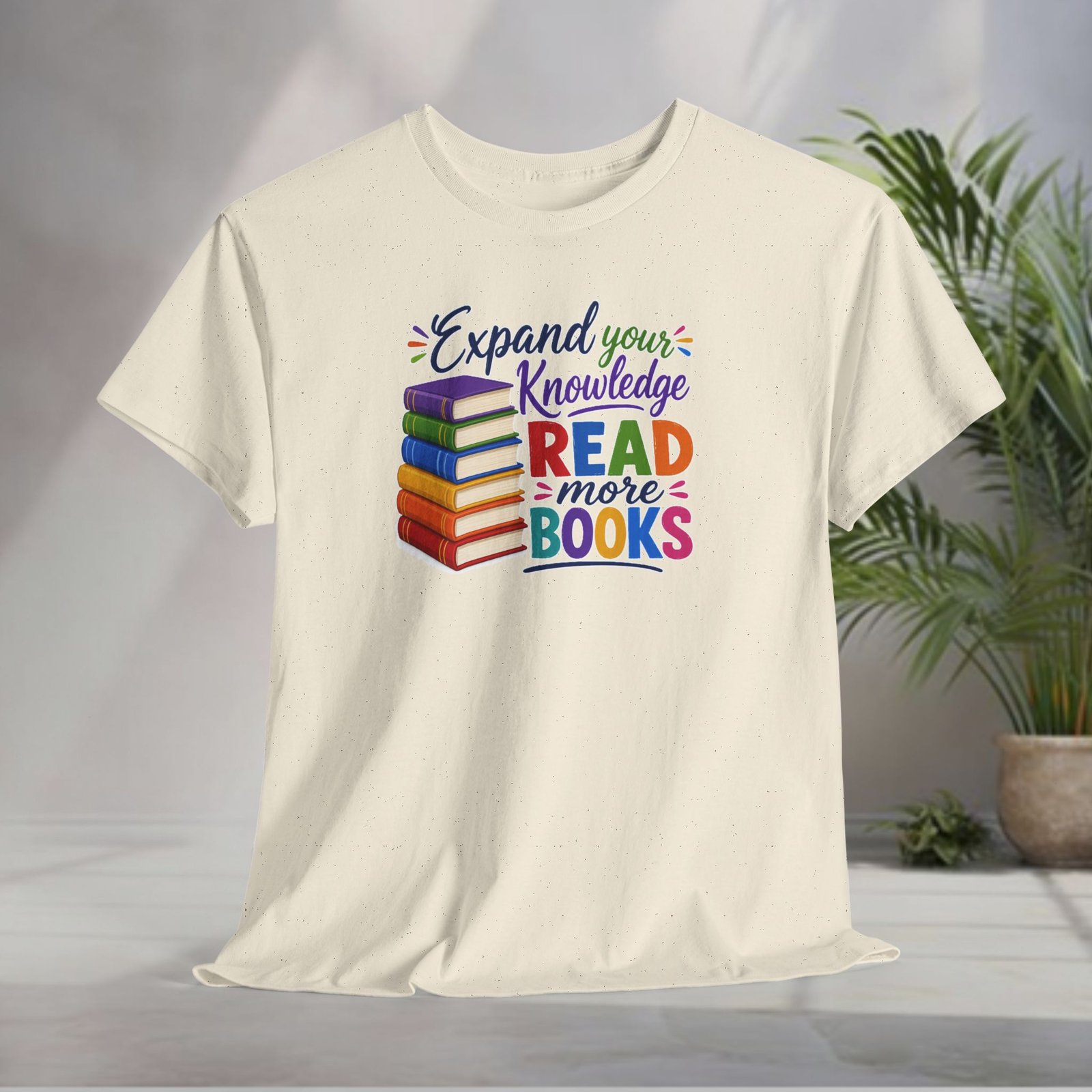 "Expand Your Knowledge" Read More Books T-Shirt - Image 16