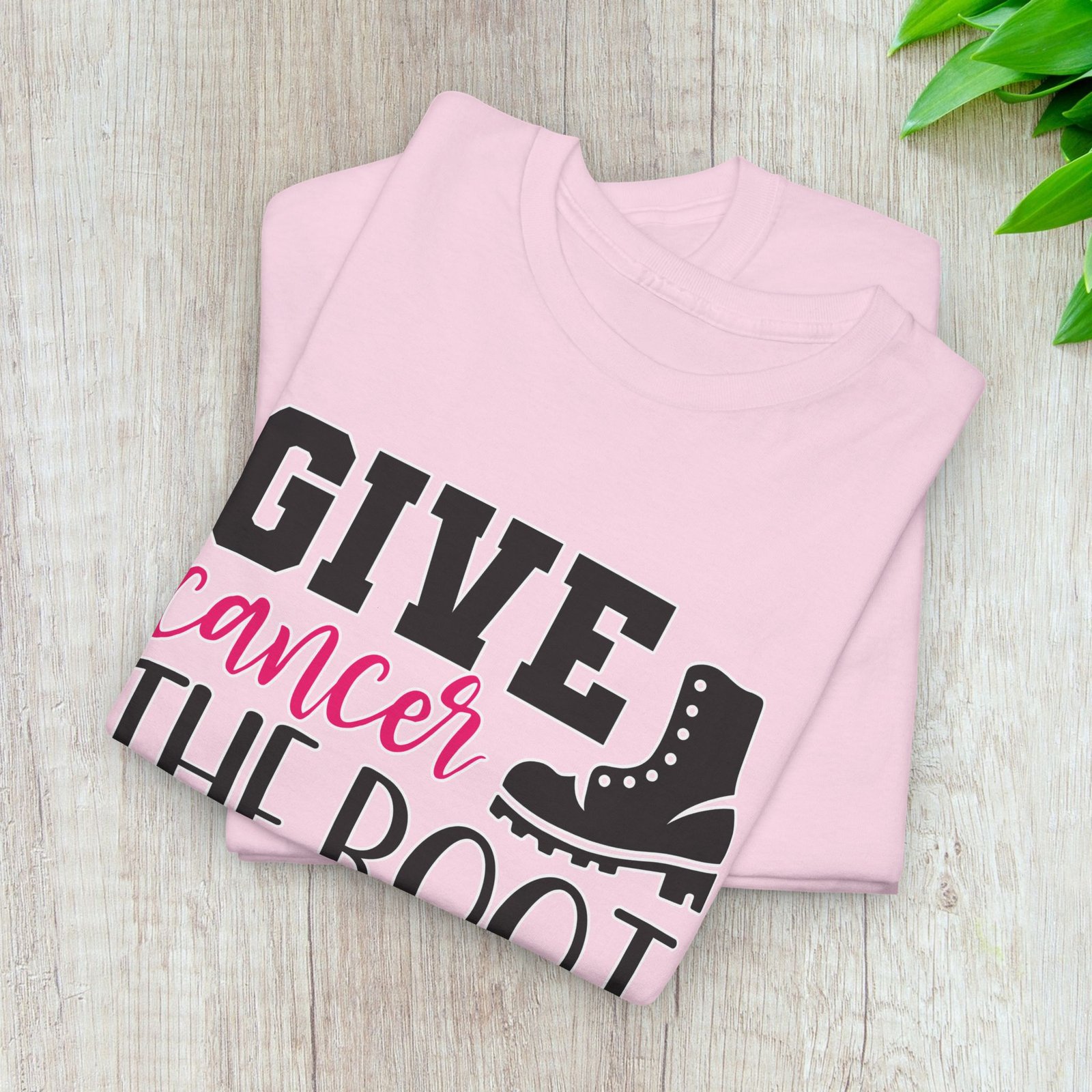 Give Cancer the Boot T-Shirt — Breast Cancer Awareness - Image 37