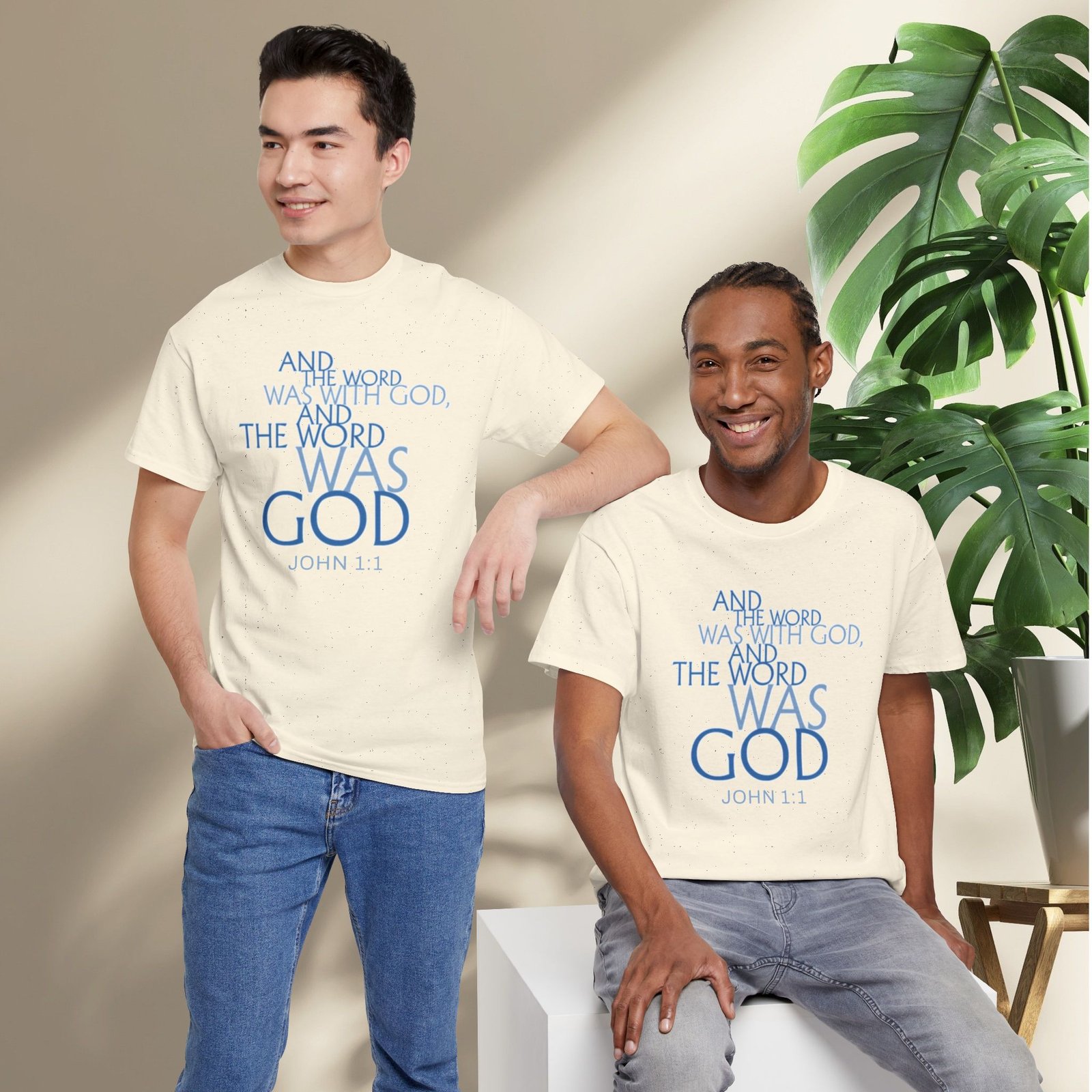 "The Word Was God" John 1:1 Unisex Scripture T-Shirt - Image 8