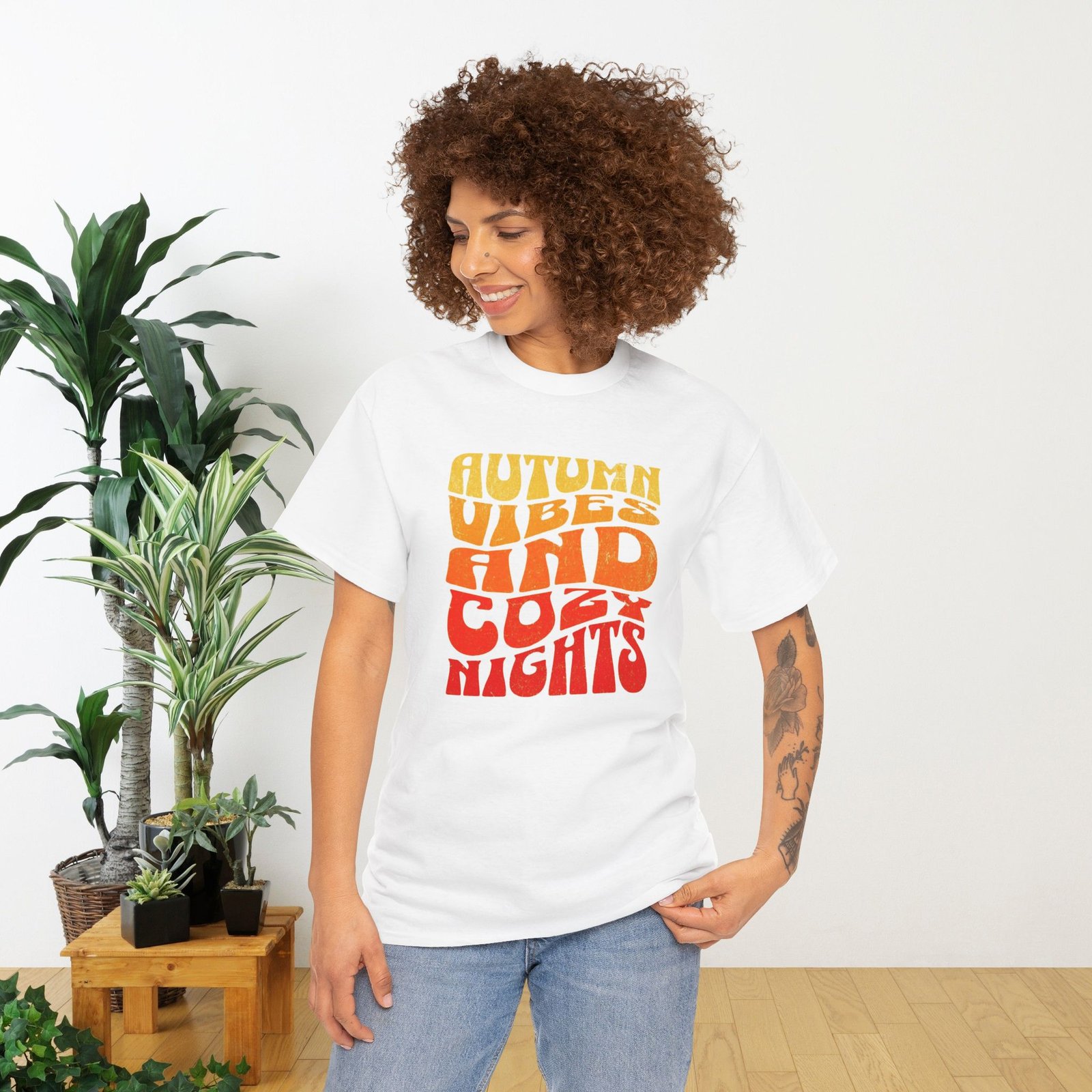 Autumn Vibes Cozy Nights Unisex T-Shirt - Image 6