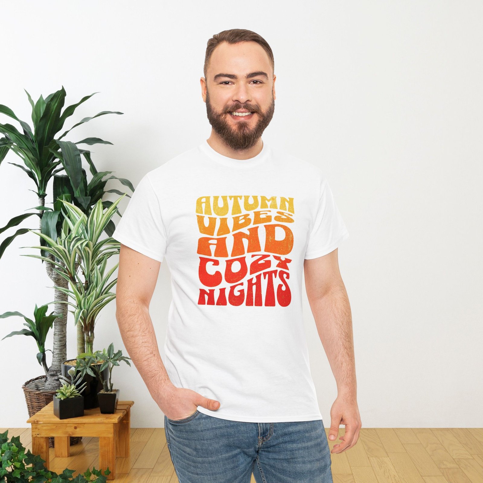 Autumn Vibes Cozy Nights Unisex T-Shirt - Image 7