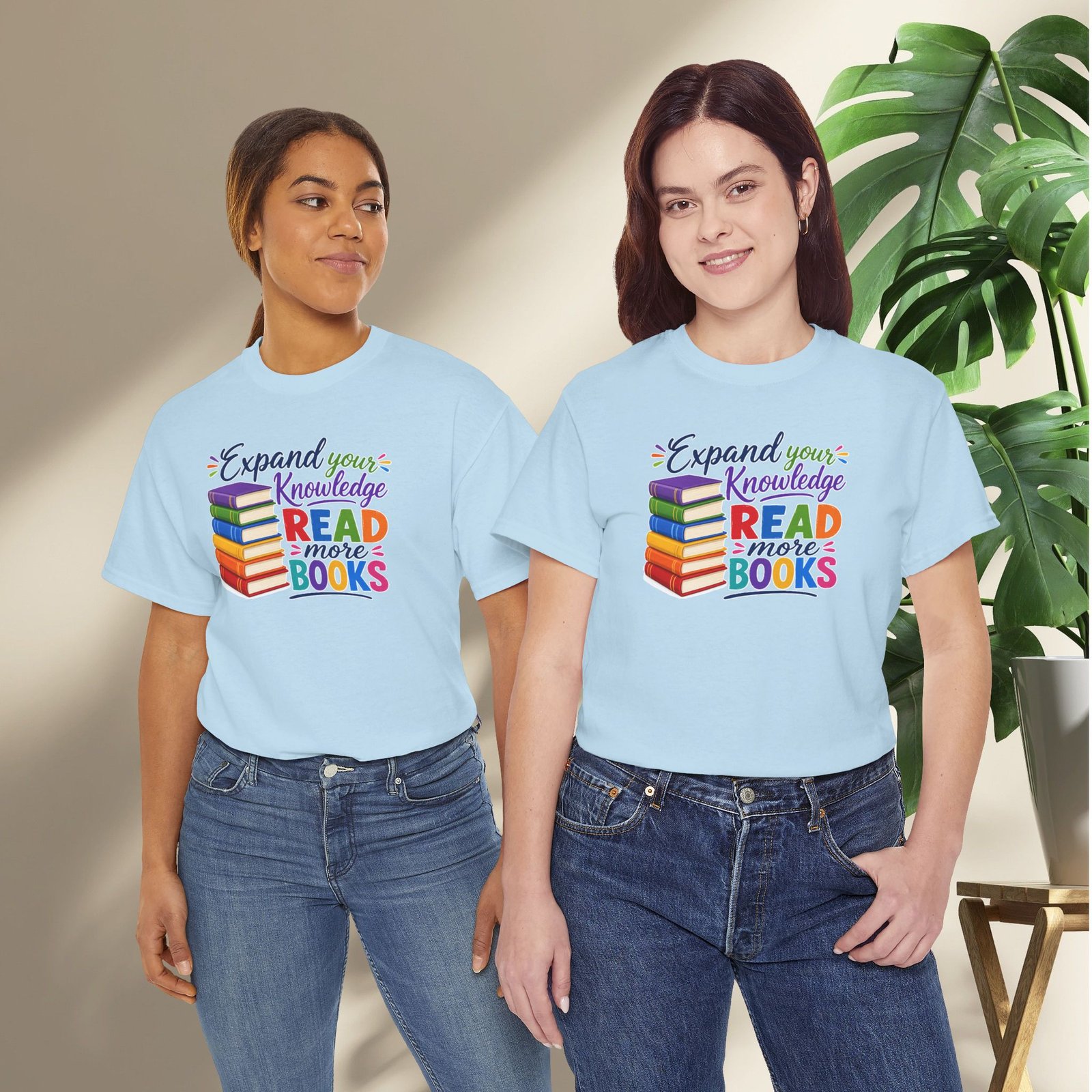 "Expand Your Knowledge" Read More Books T-Shirt - Image 34